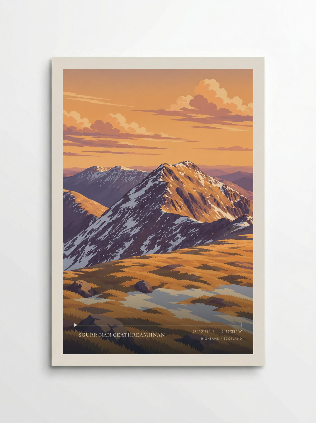Sgurr nan Ceathreamhnan, Highland | Travel Poster - Poster