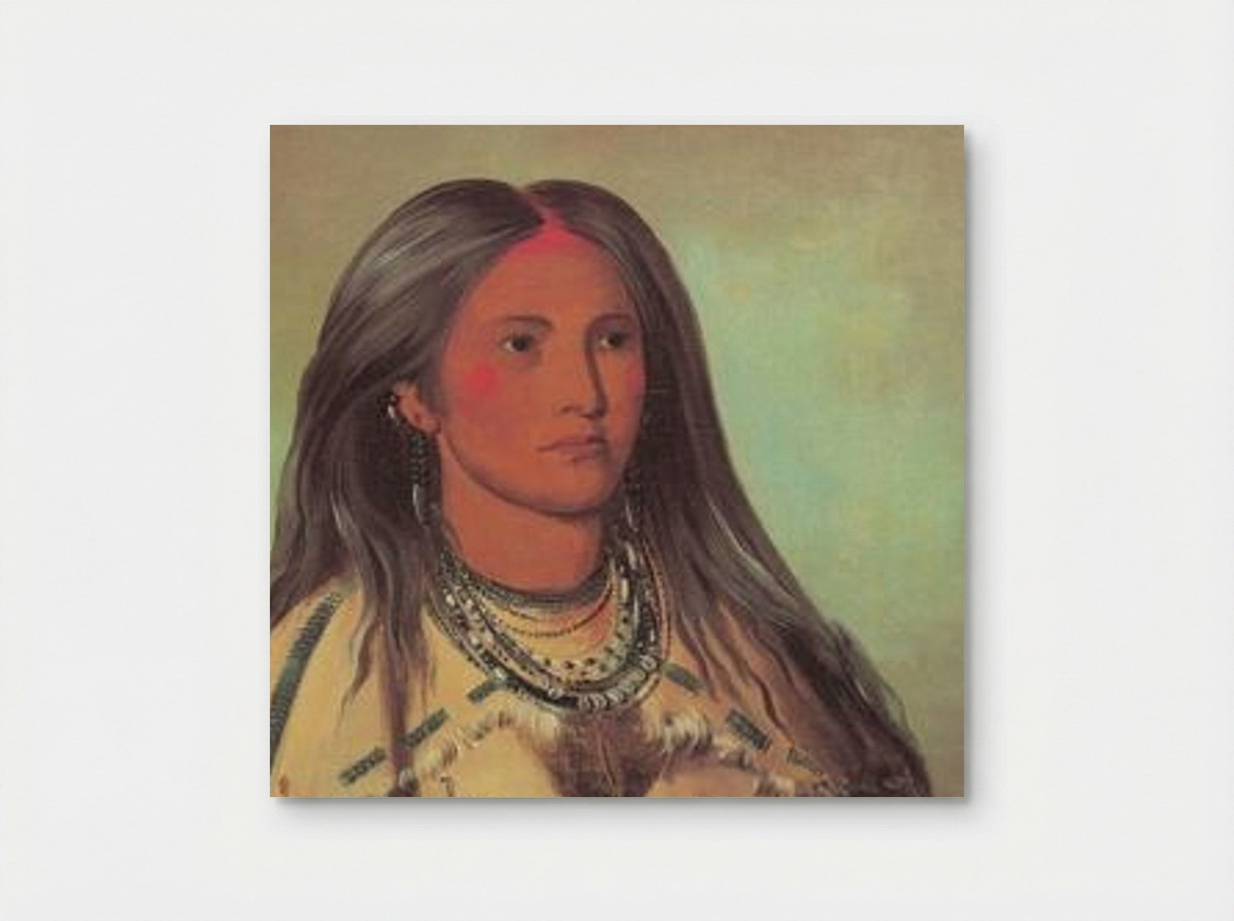 Sha-kó-ka (Mint), a Mandan Girl - George Catlin - Poster