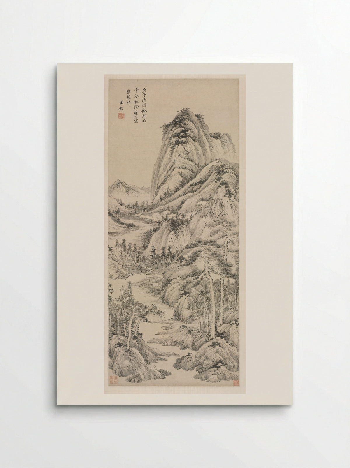 Shade of Pines in a Cloudy Valley - Wang Jian - Poster