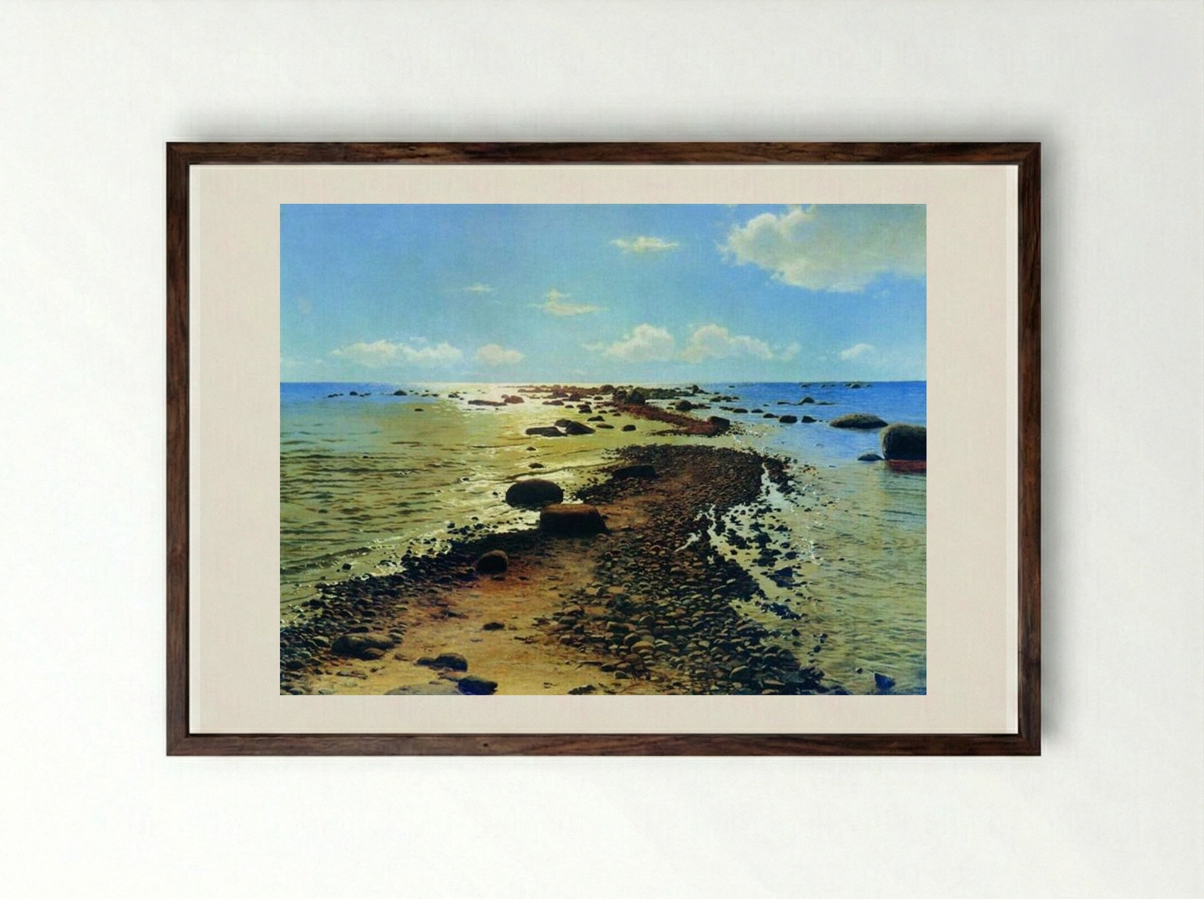 Shallow - Volodymyr Orlovsky - Framed Print Dark Wood