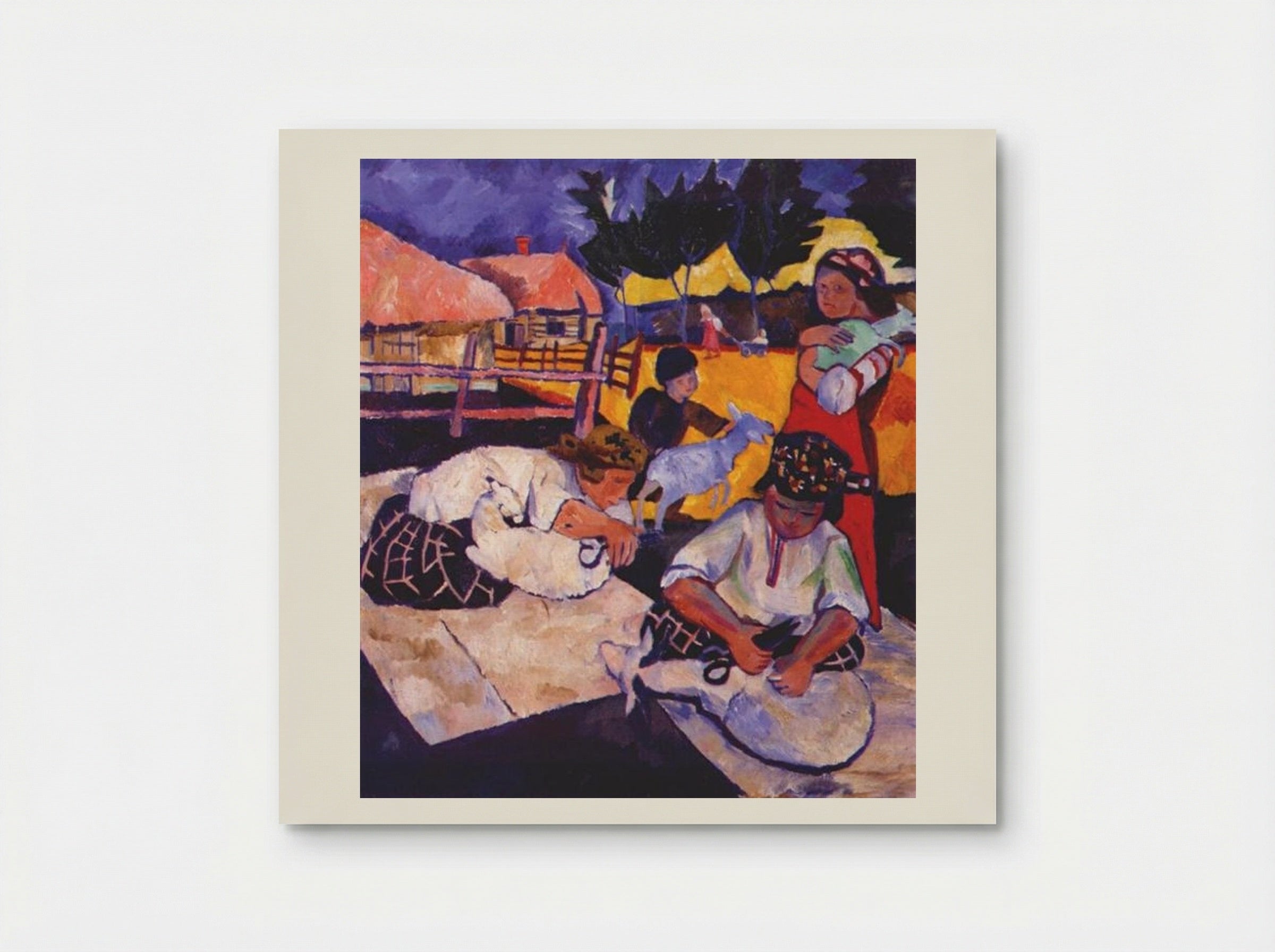 Sheep Shearing - Natalia Goncharova - Poster
