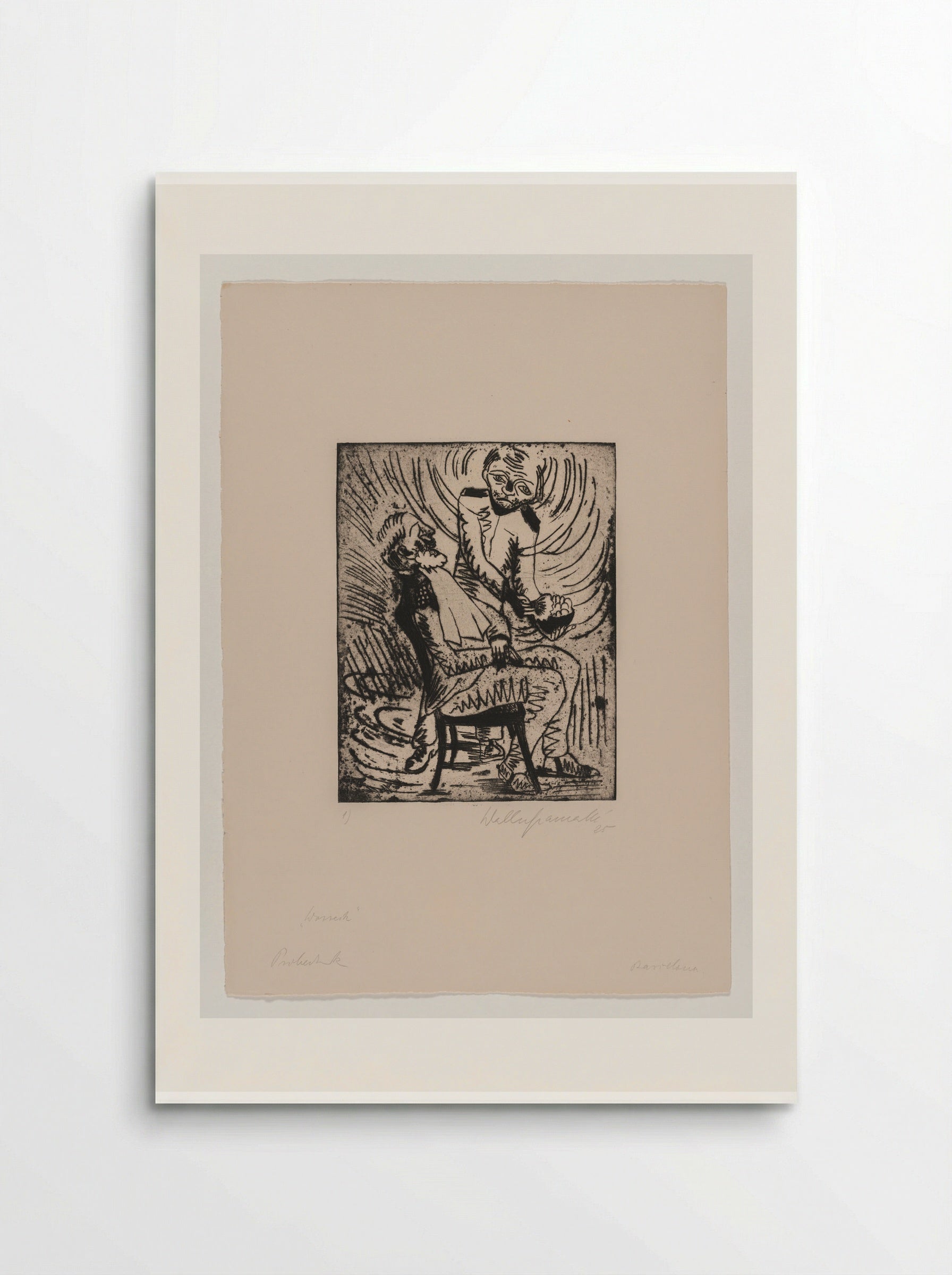 Sheet I, Wozzeck Shaves the Captain - Walter Gramatté - Poster