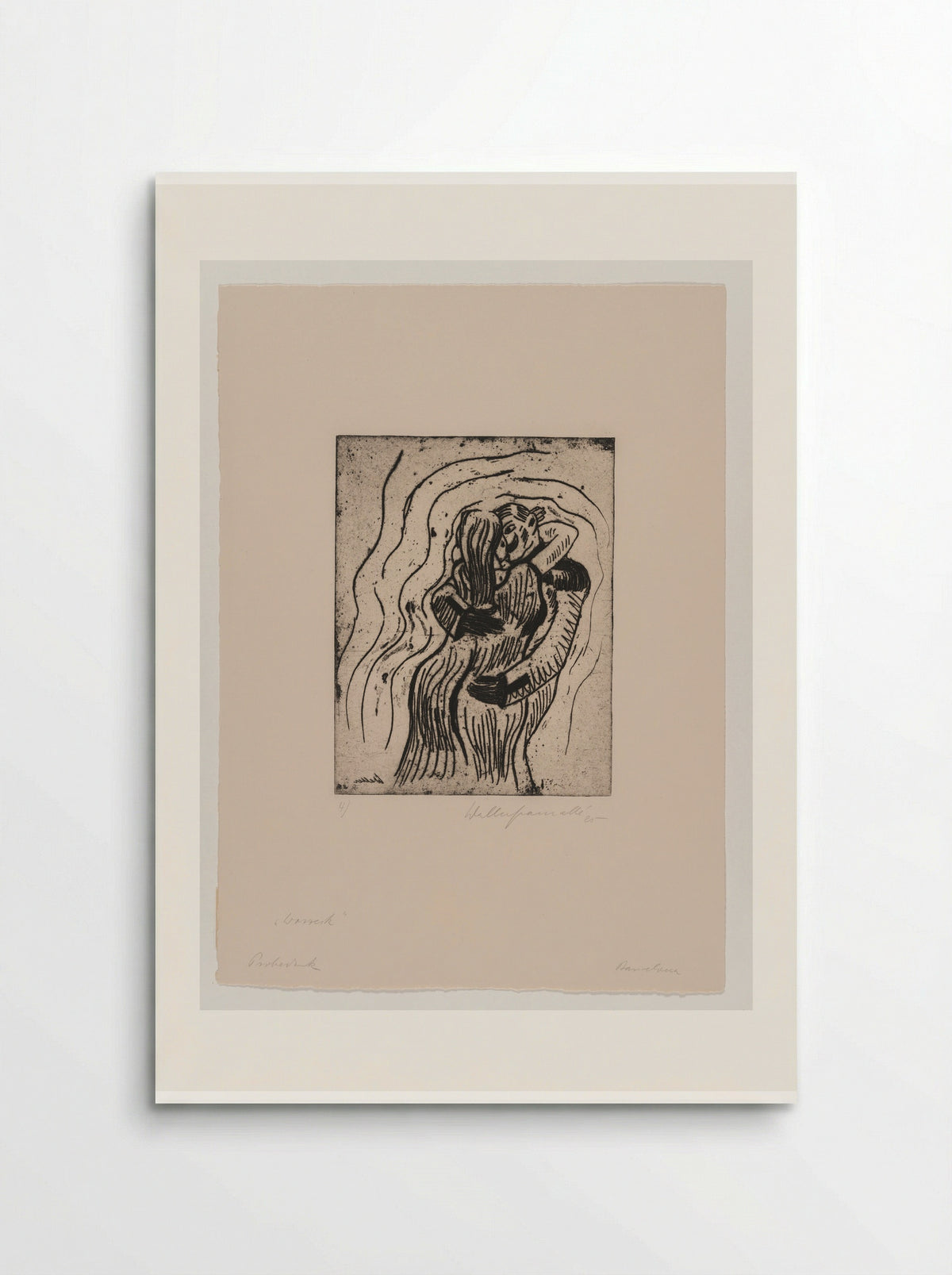 Sheet IV, Mary and the Drum Major Embrace - Walter Gramatté - Poster