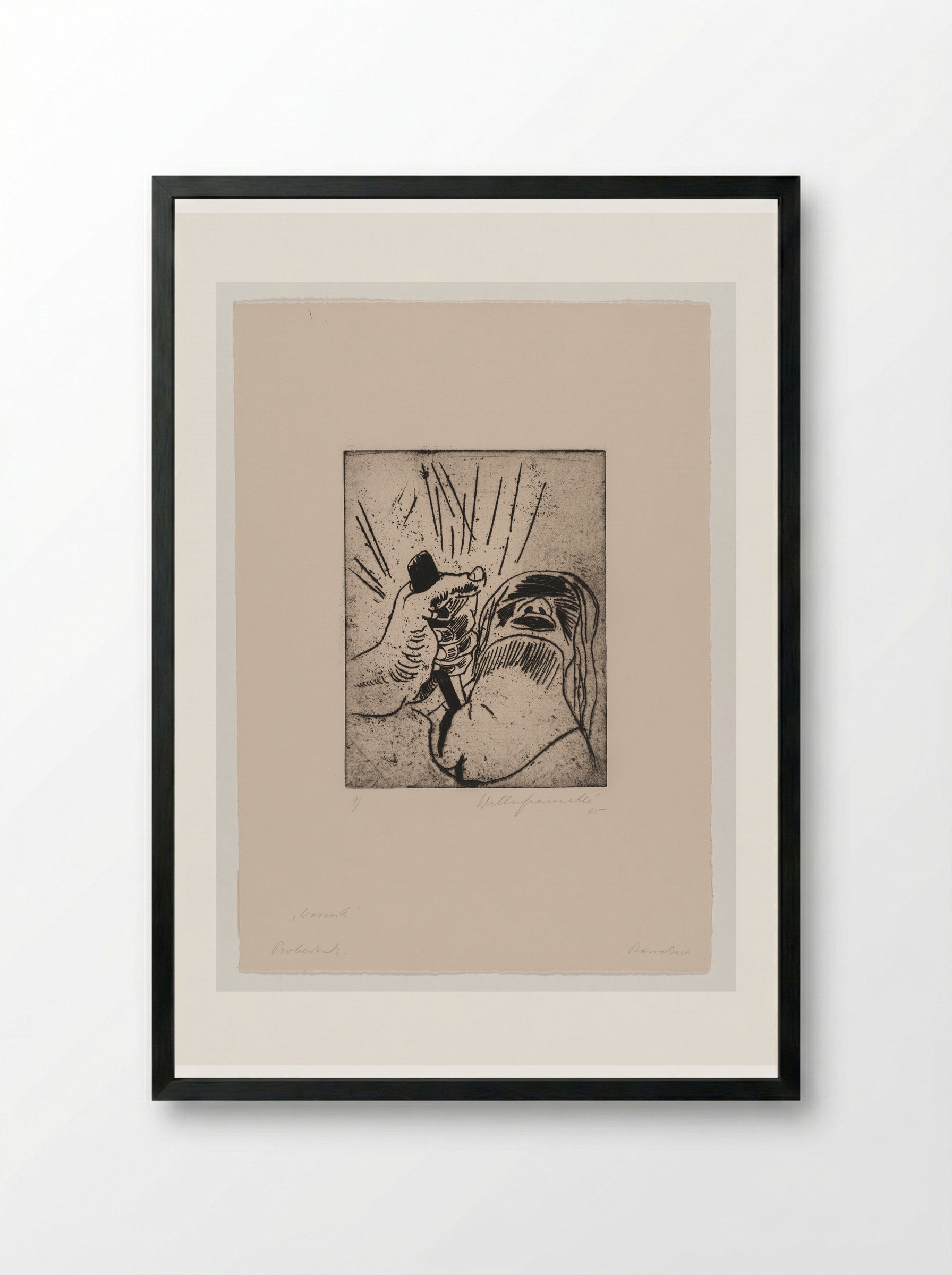 Sheet IX, The Murder - Walter Gramatté - Framed Print Black