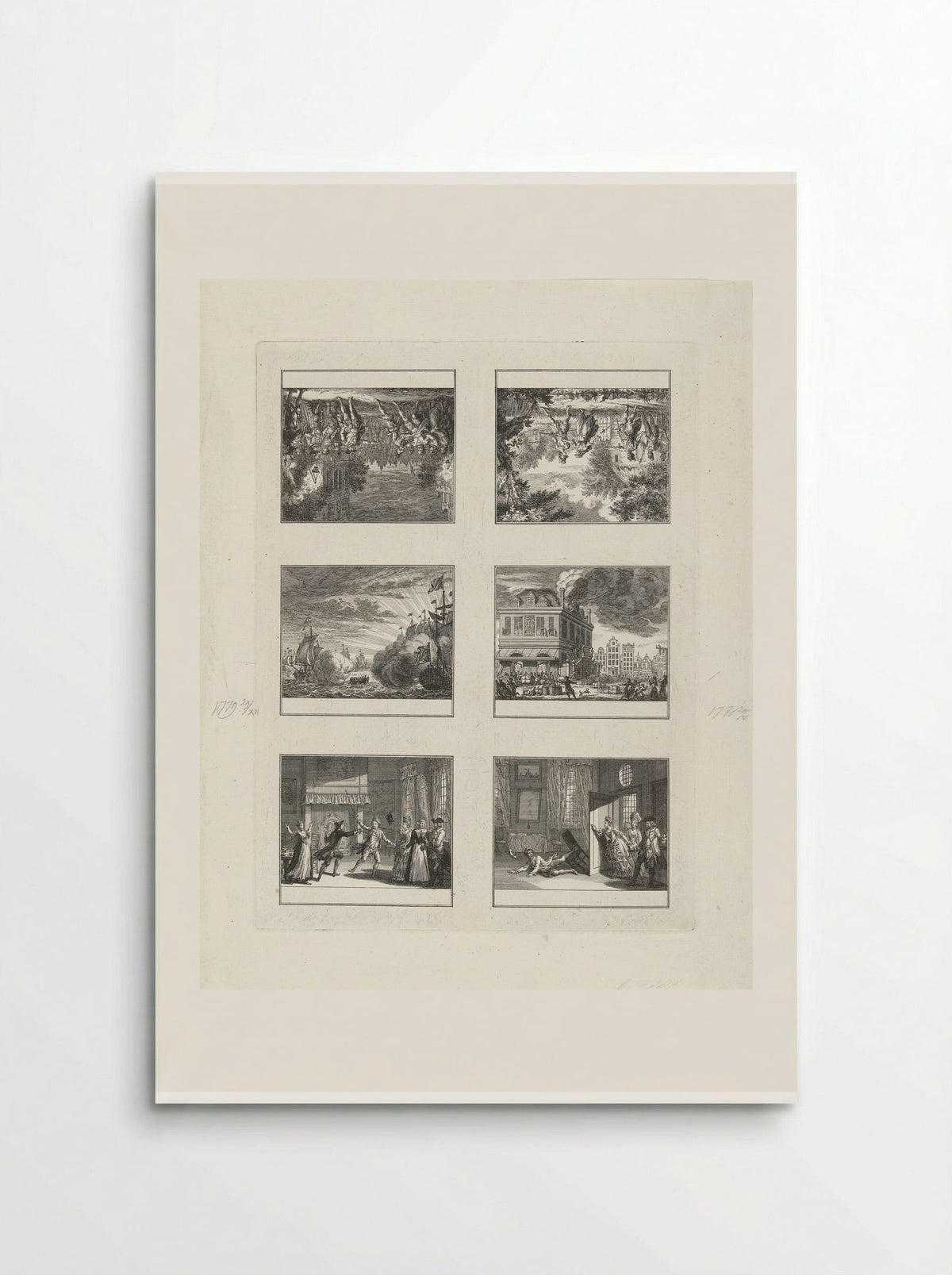 Sheet with Six Scenes - Cornelis Brouwer - Poster