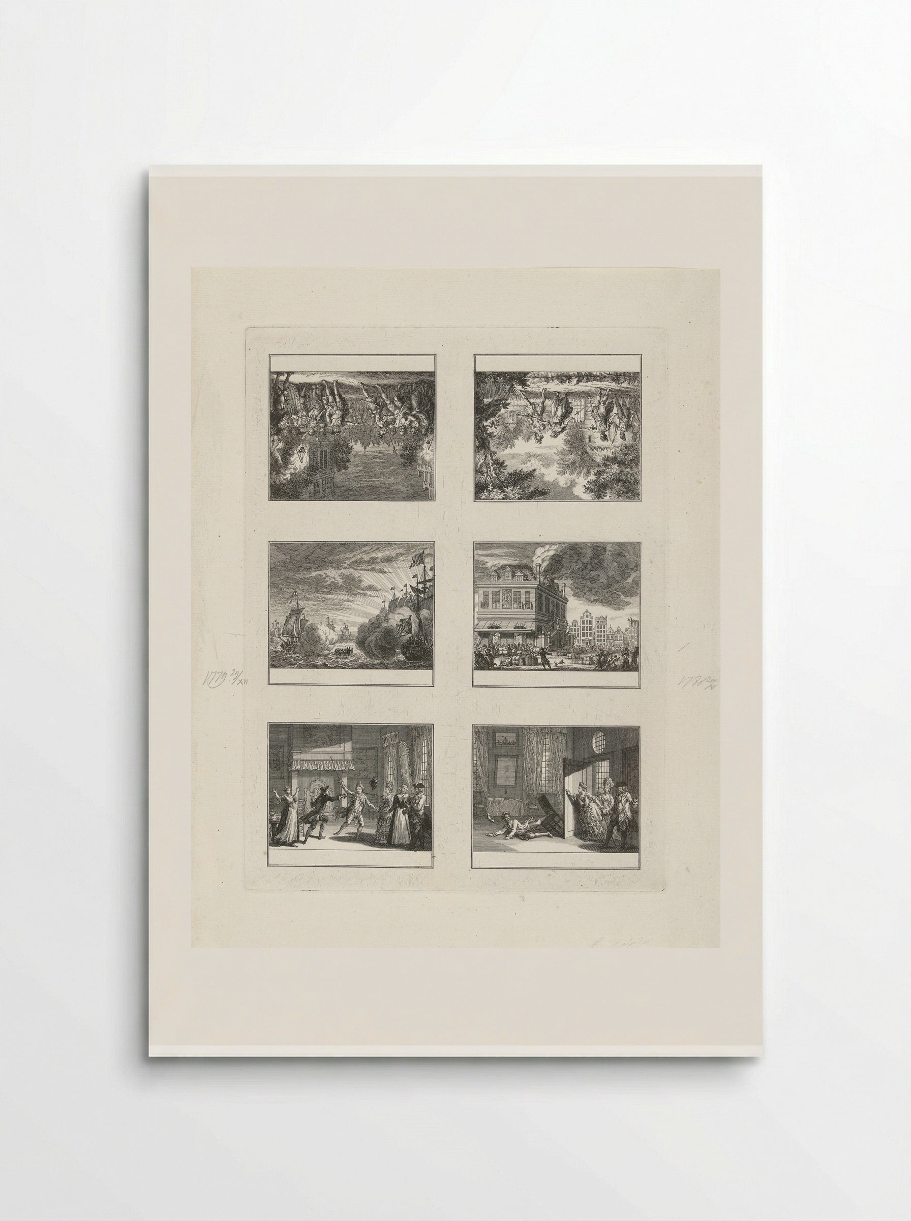 Sheet with Six Scenes - Cornelis Brouwer - Poster