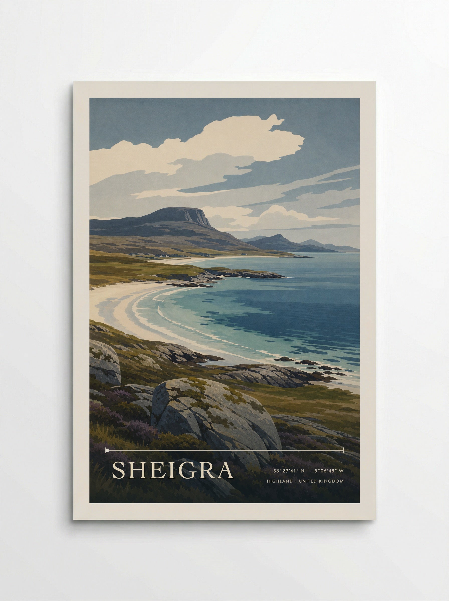 Sheigra Highland United Kingdom Travel Poster - Poster