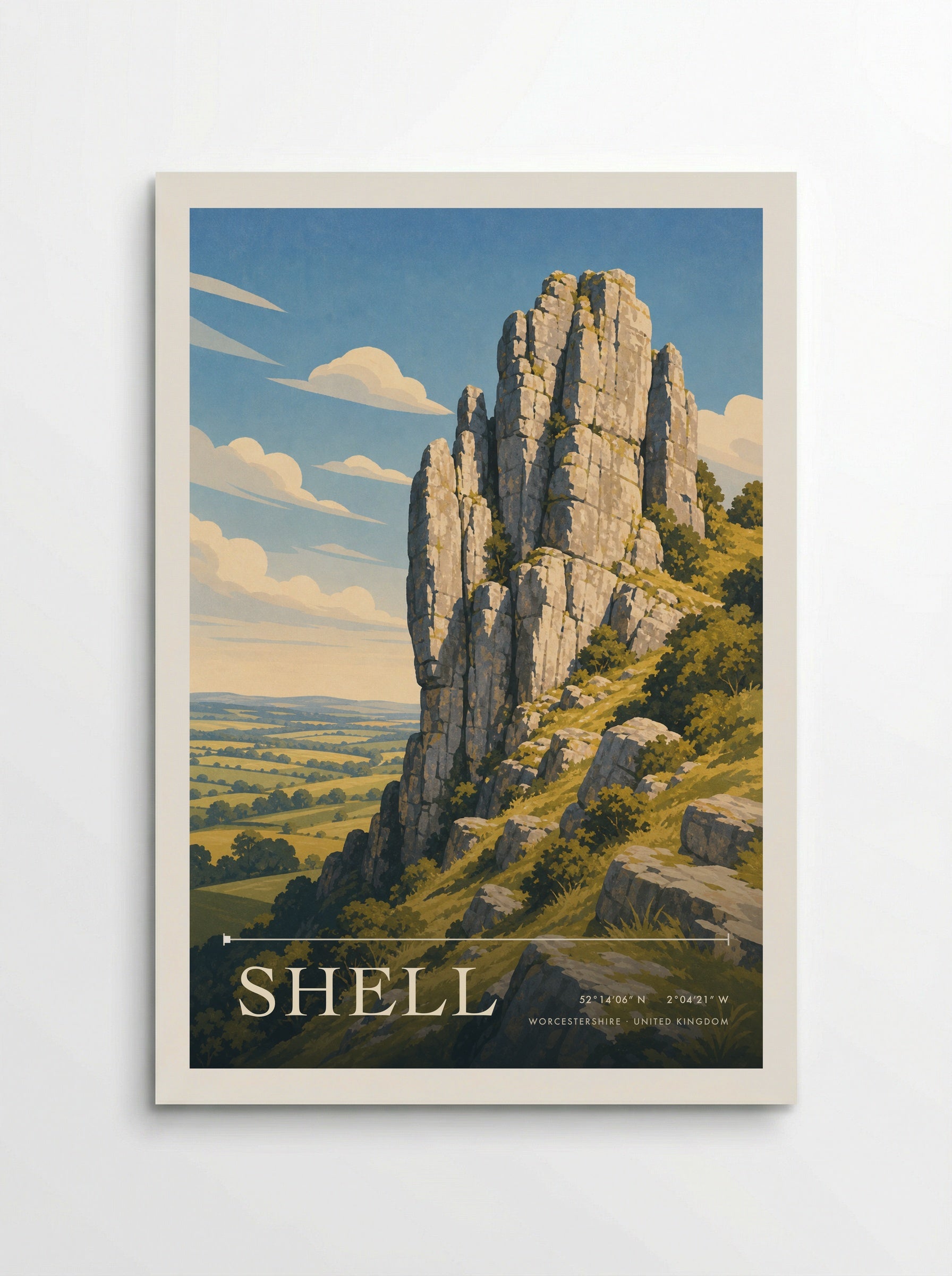 Shell Worcestershire United Kingdom Travel Poster - Poster