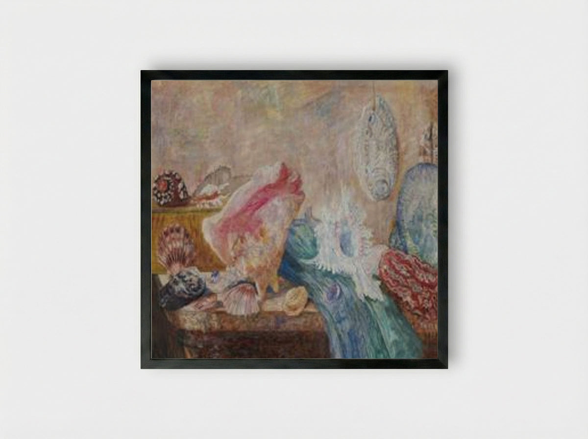 Shells and Shellfish - James Ensor - Framed Print Black