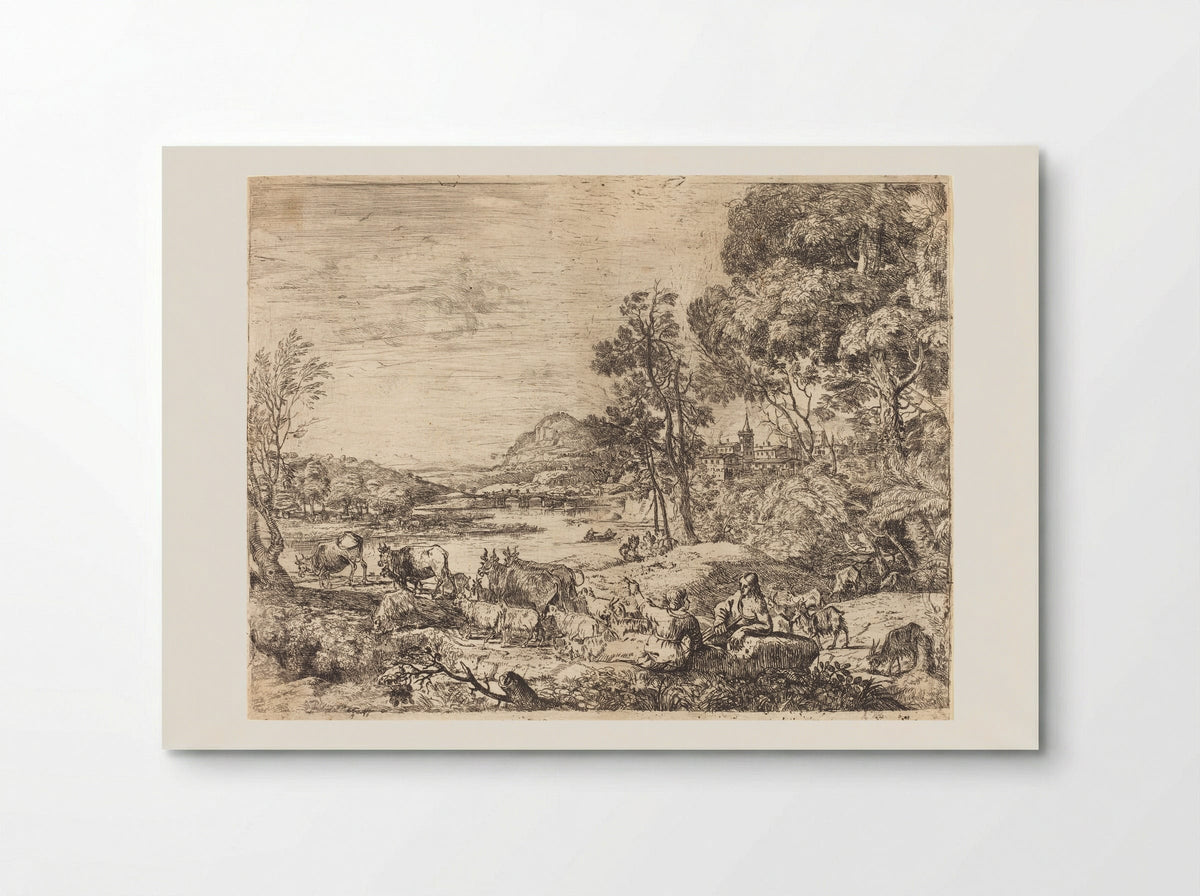 Shepherd and Shepherdess - Claude Lorrain - Poster
