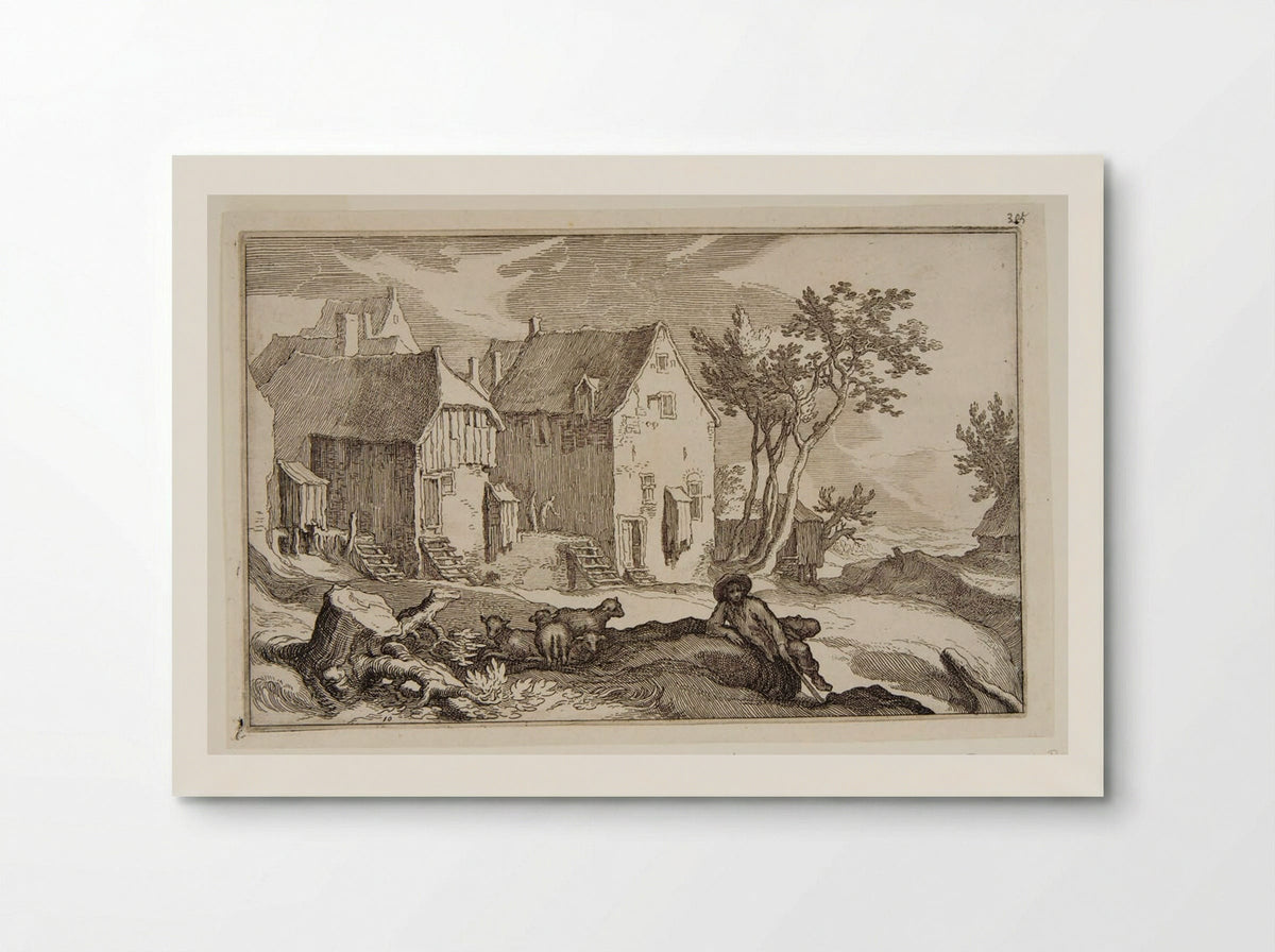 Shepherd before a Town - Boetius Adamsz. Bolswert - Poster