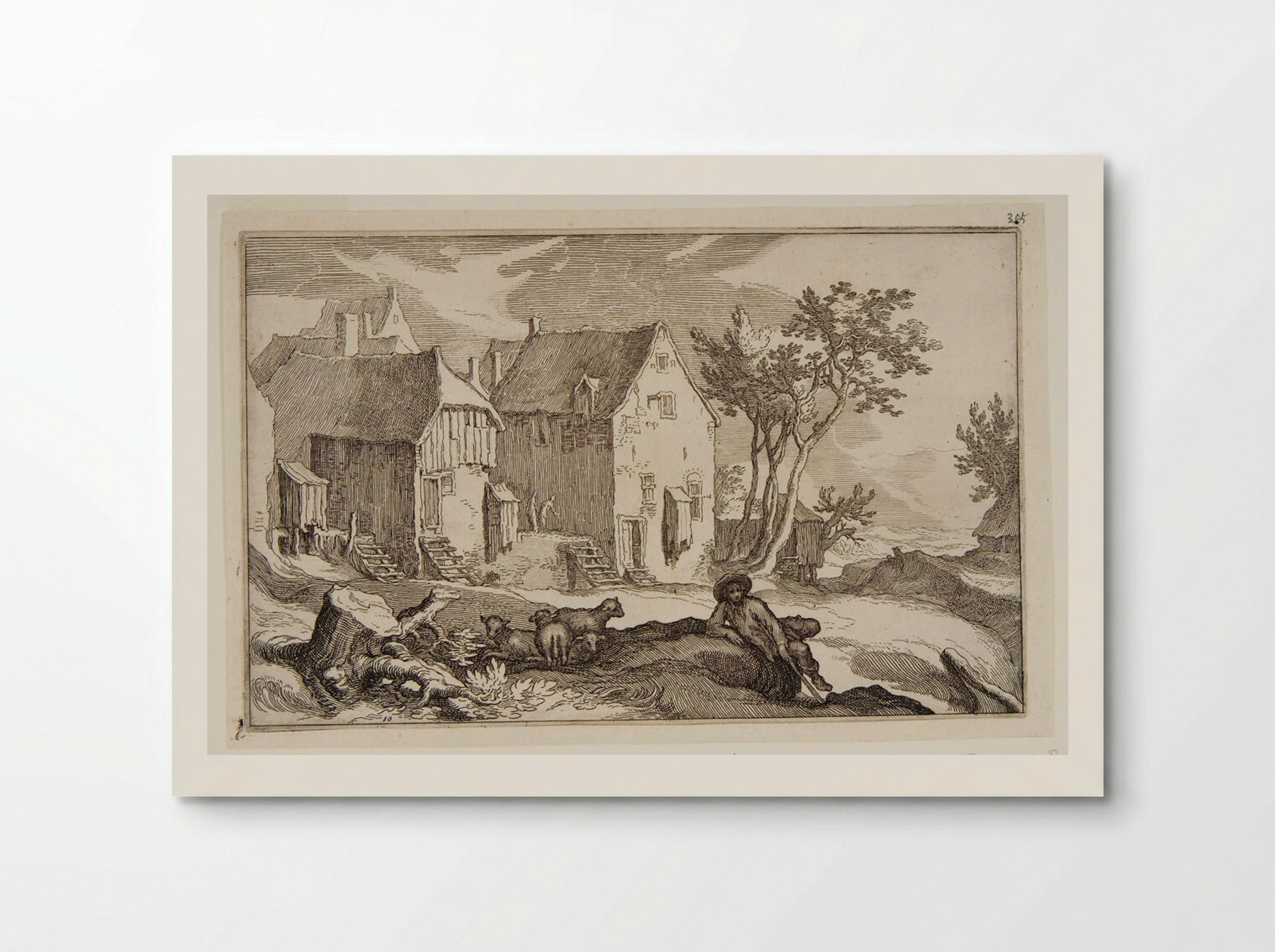 Shepherd before a Town - Boetius Adamsz. Bolswert - Poster