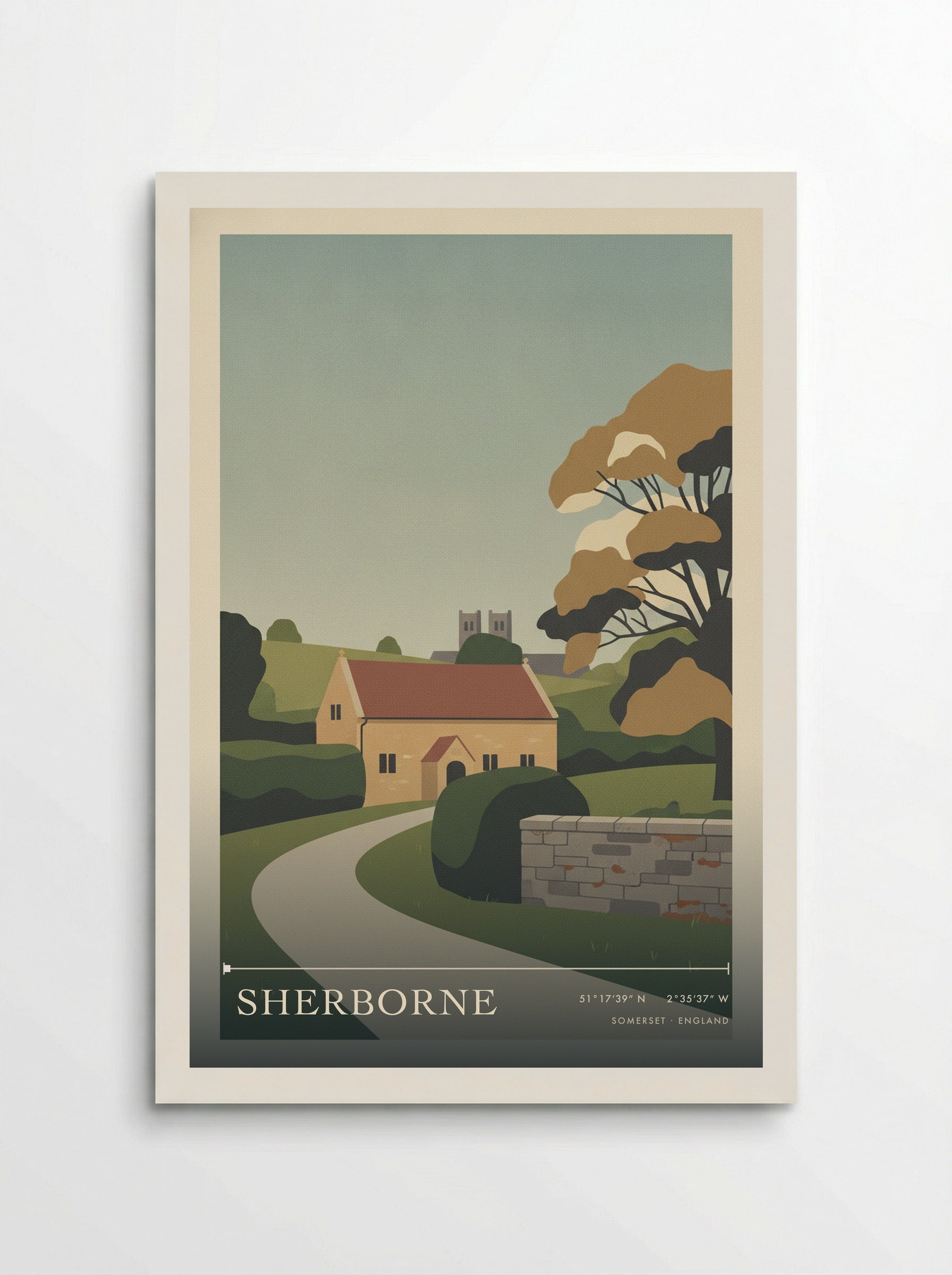 Sherborne Somerset England Travel Poster - Poster