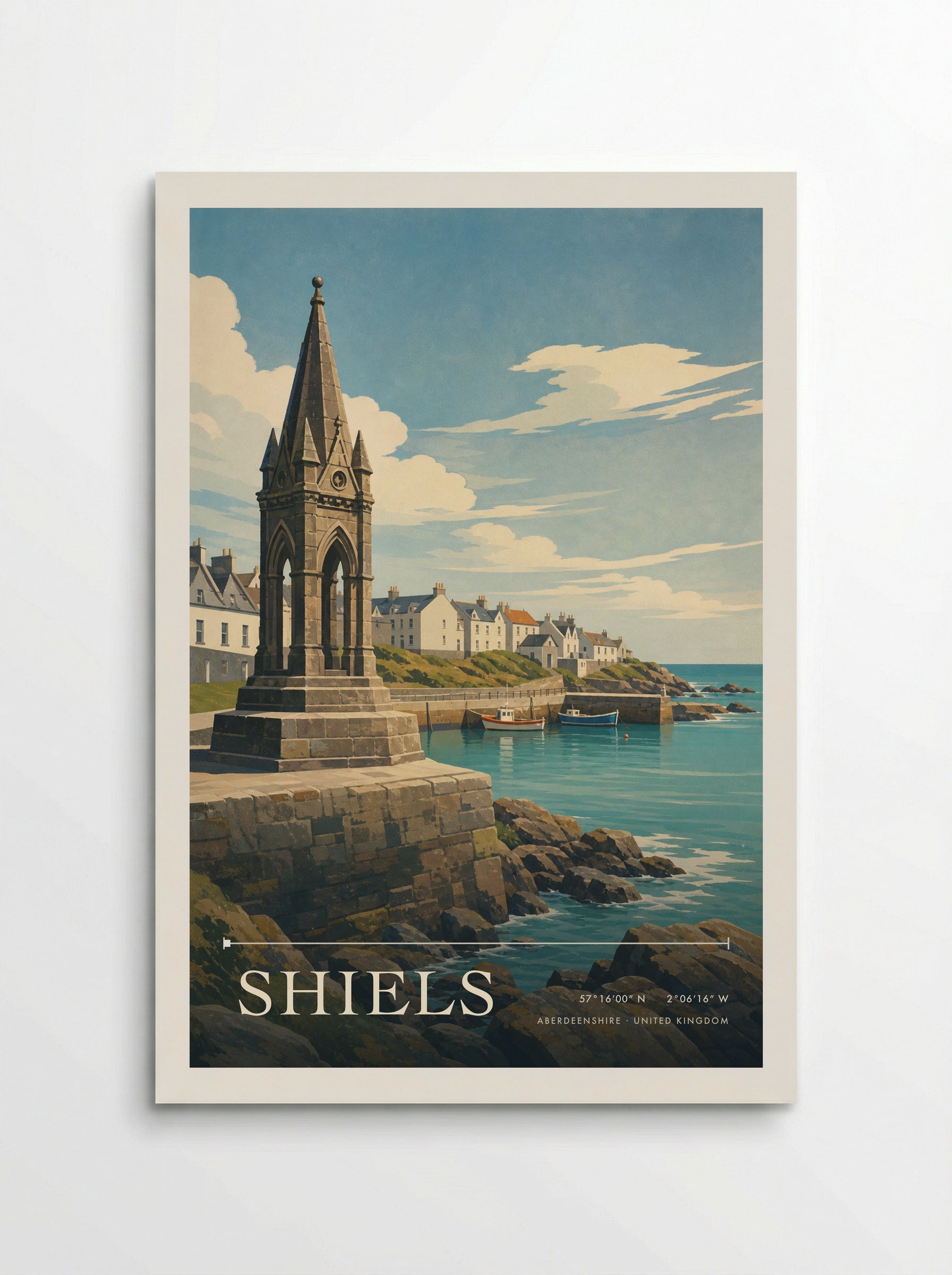 Shiels Aberdeenshire United Kingdom Travel Poster - Poster