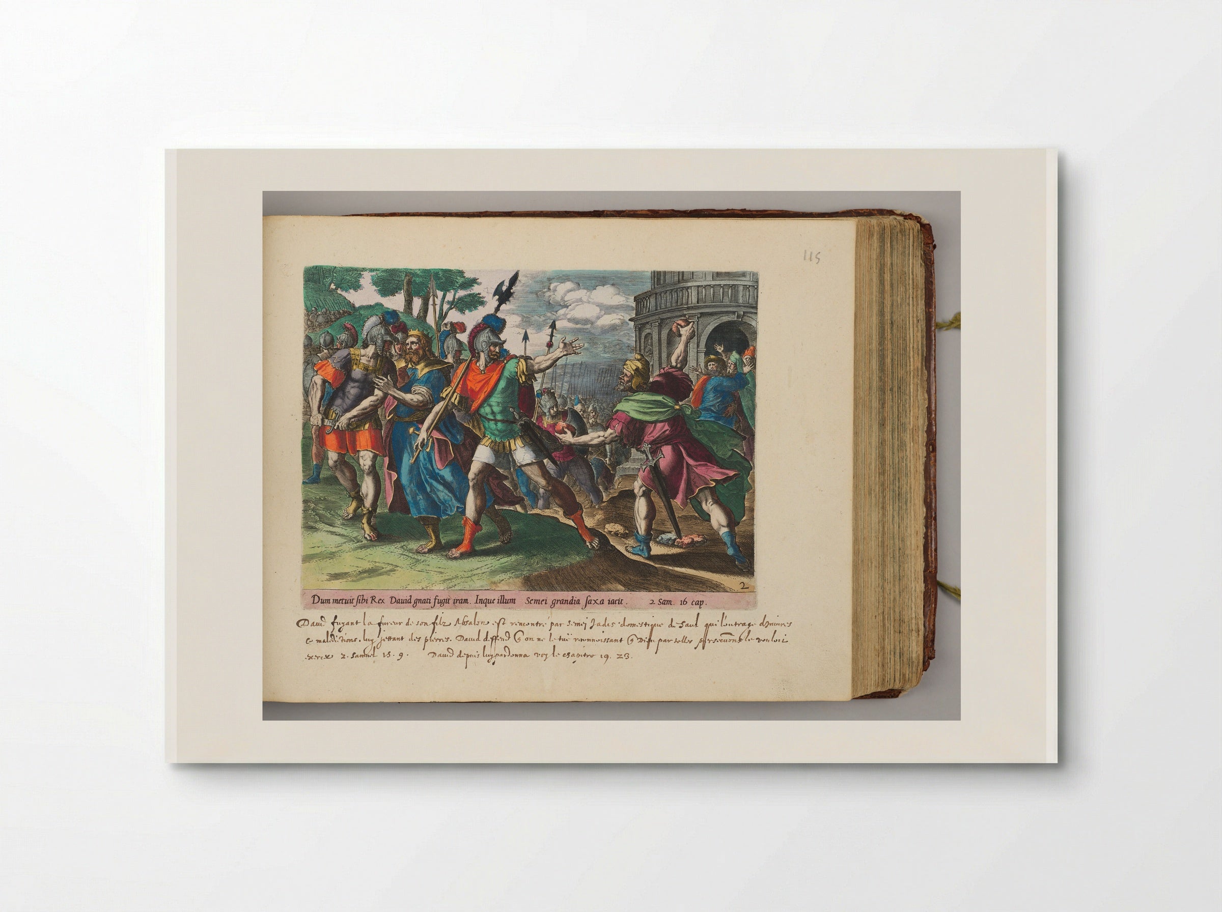 Shimei Casting Stones at David and His Servants - Johannes Wierix - Poster