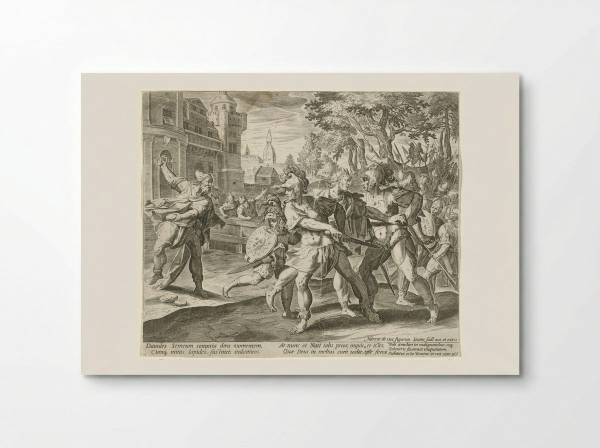 Shimei Cursing David - Aegidius Sadeler (II) - Poster