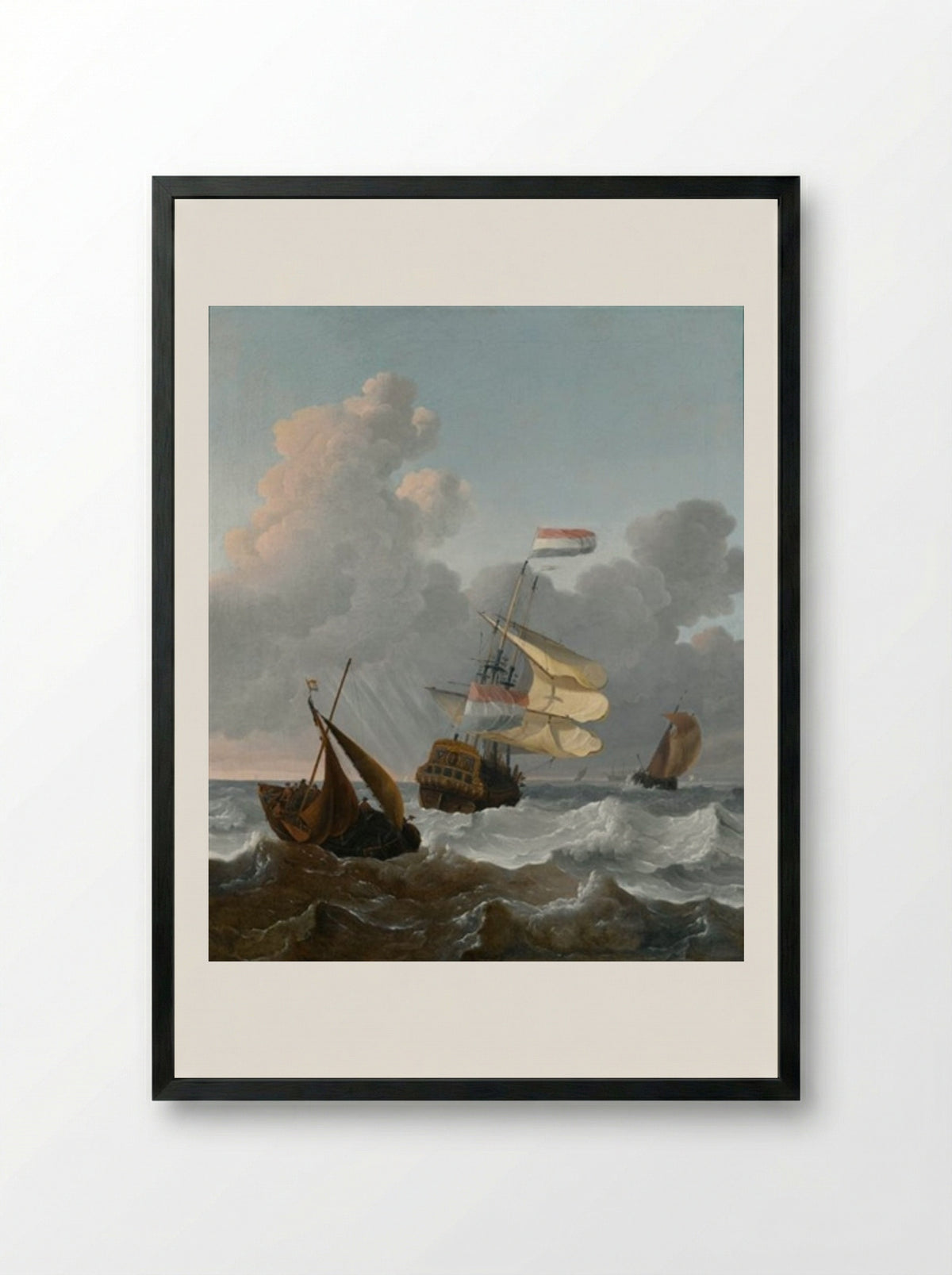 Ship at Sea - Wigerus Vitringa - Framed Print Black