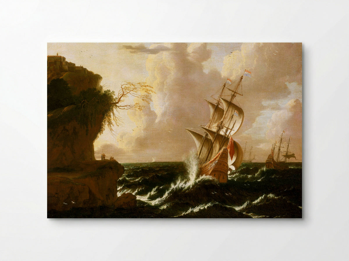 Ship in a Storm - Matthijs van Plattenberg - Poster