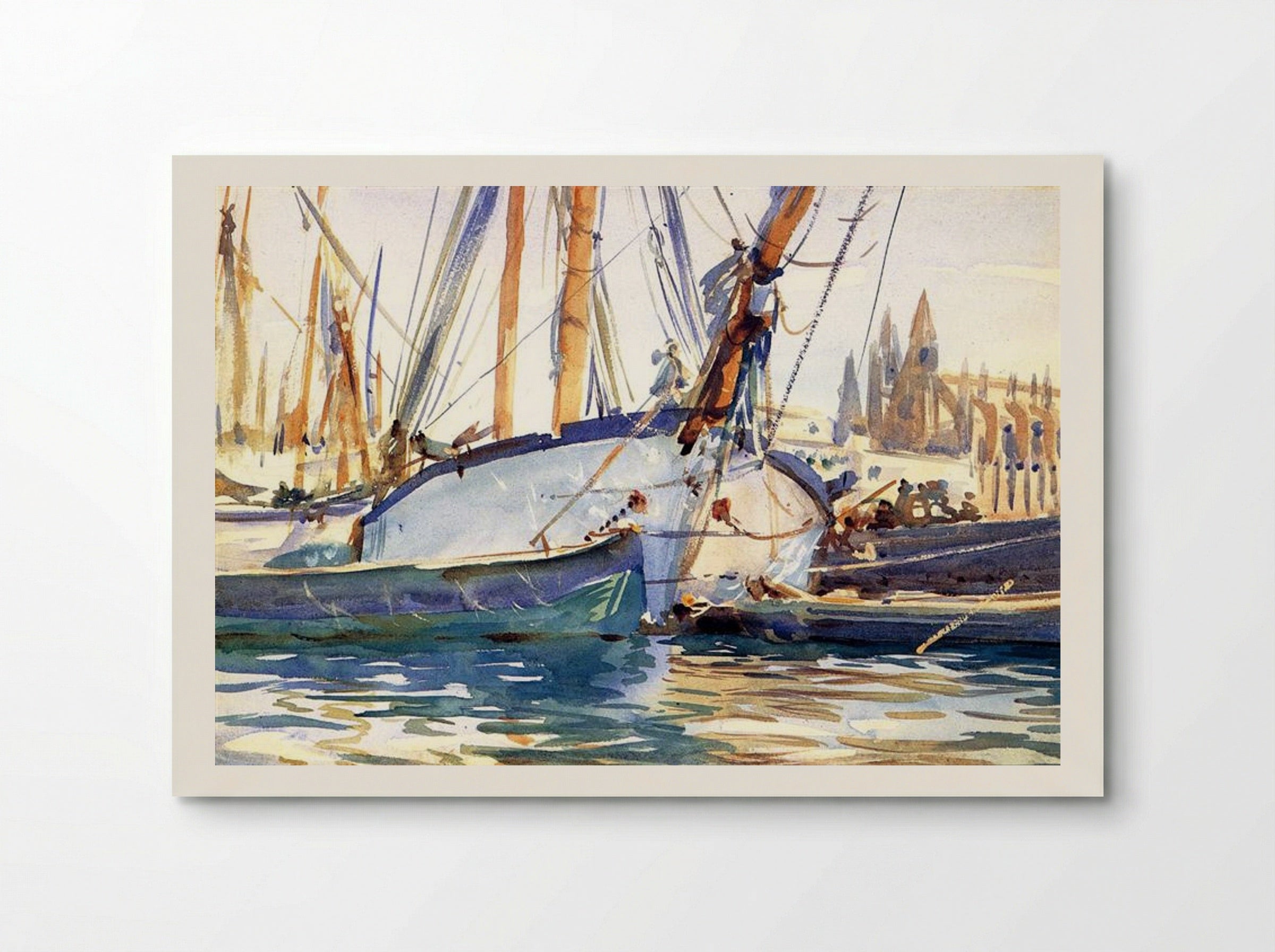 Shipping, Majorca - John Singer Sargent - Poster