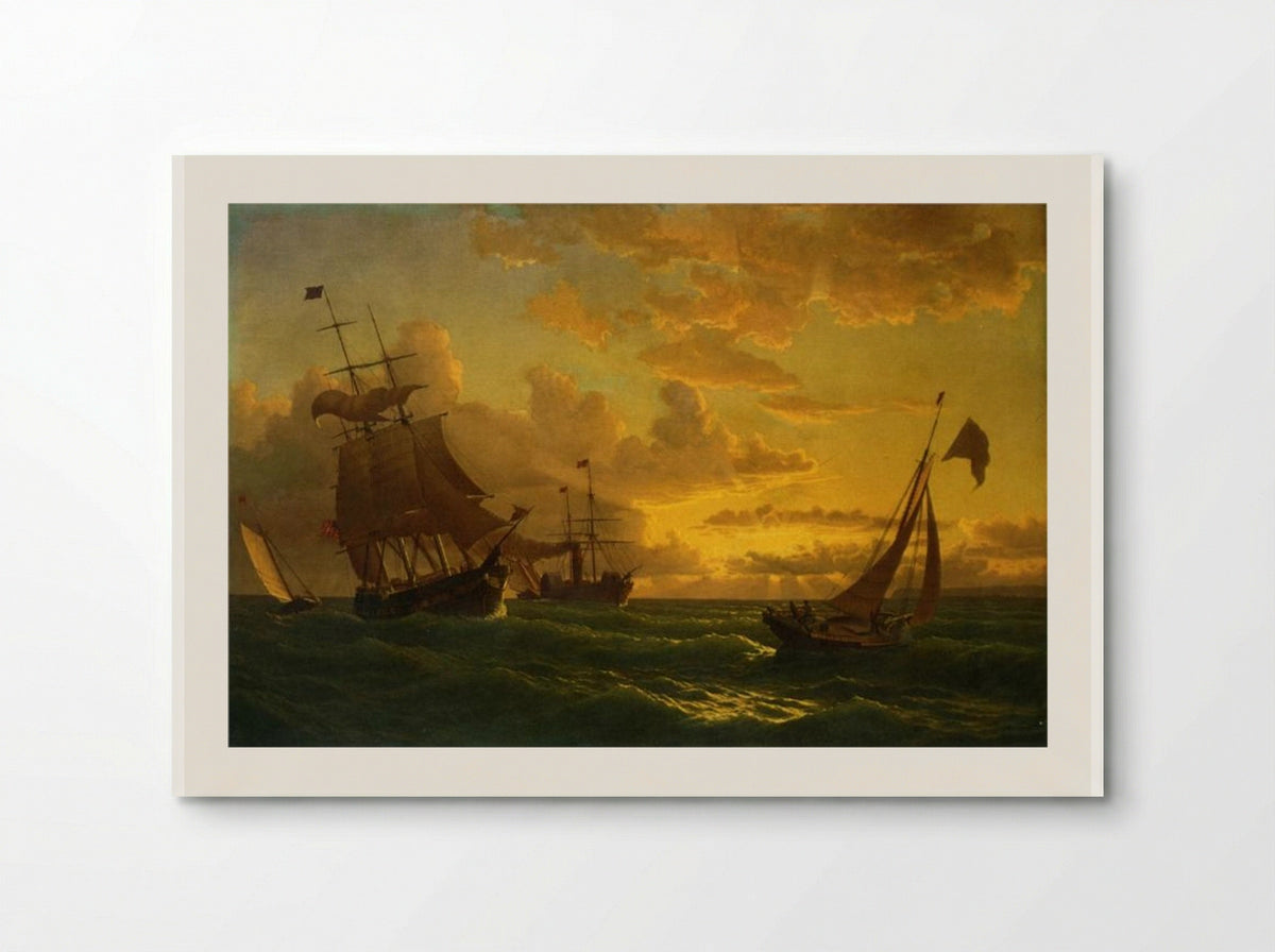 Shipping in Rough Waters - William Bradford - Poster