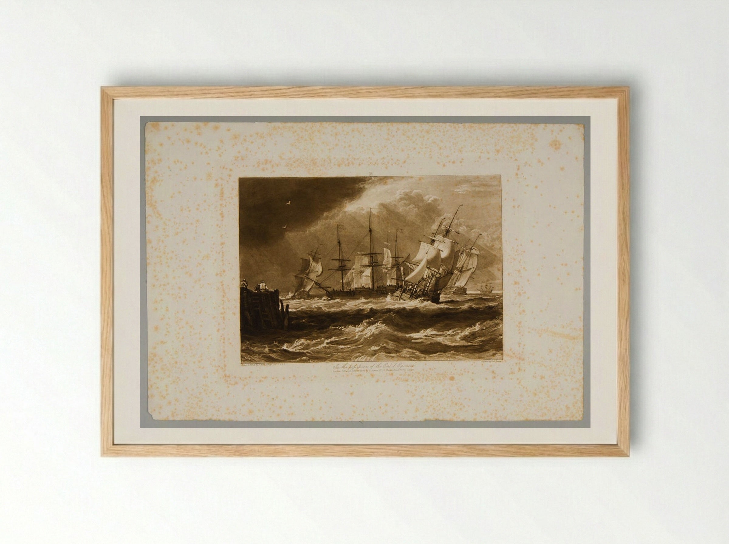 Ships in a Breeze - Charles Turner - Framed Print Wood