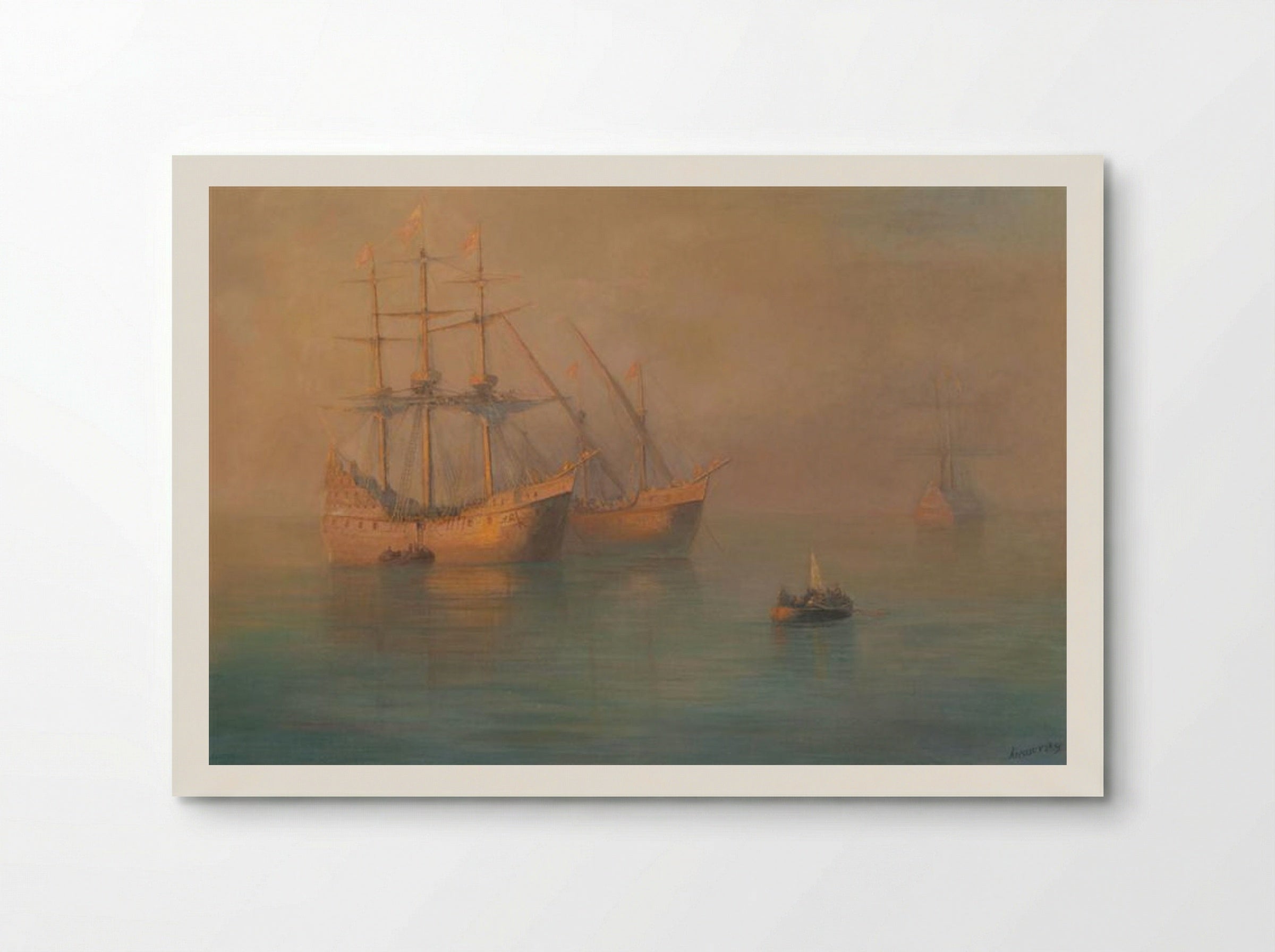 Ships of Columbus - Ivan Aivazovsky - Poster