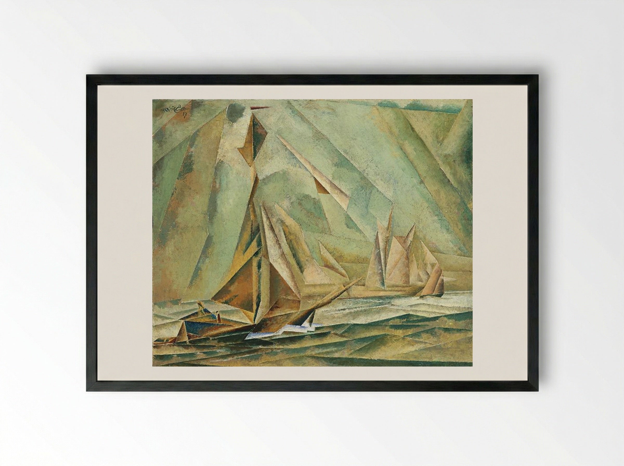 Ships - Lyonel Feininger - Framed Print Black