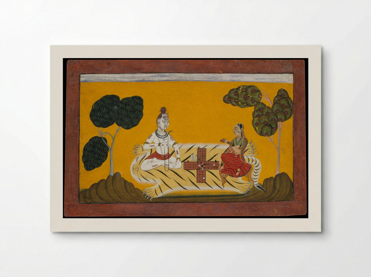 Shiva and Parvati Playing Chaupar - Devidasa of Nurpur - Poster