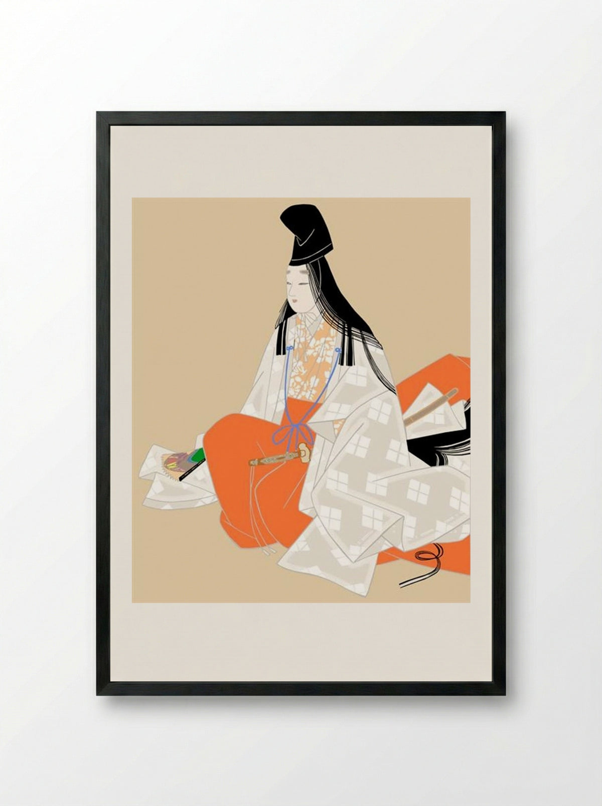 Shizuka - Uemura Shoen - Framed Print Black