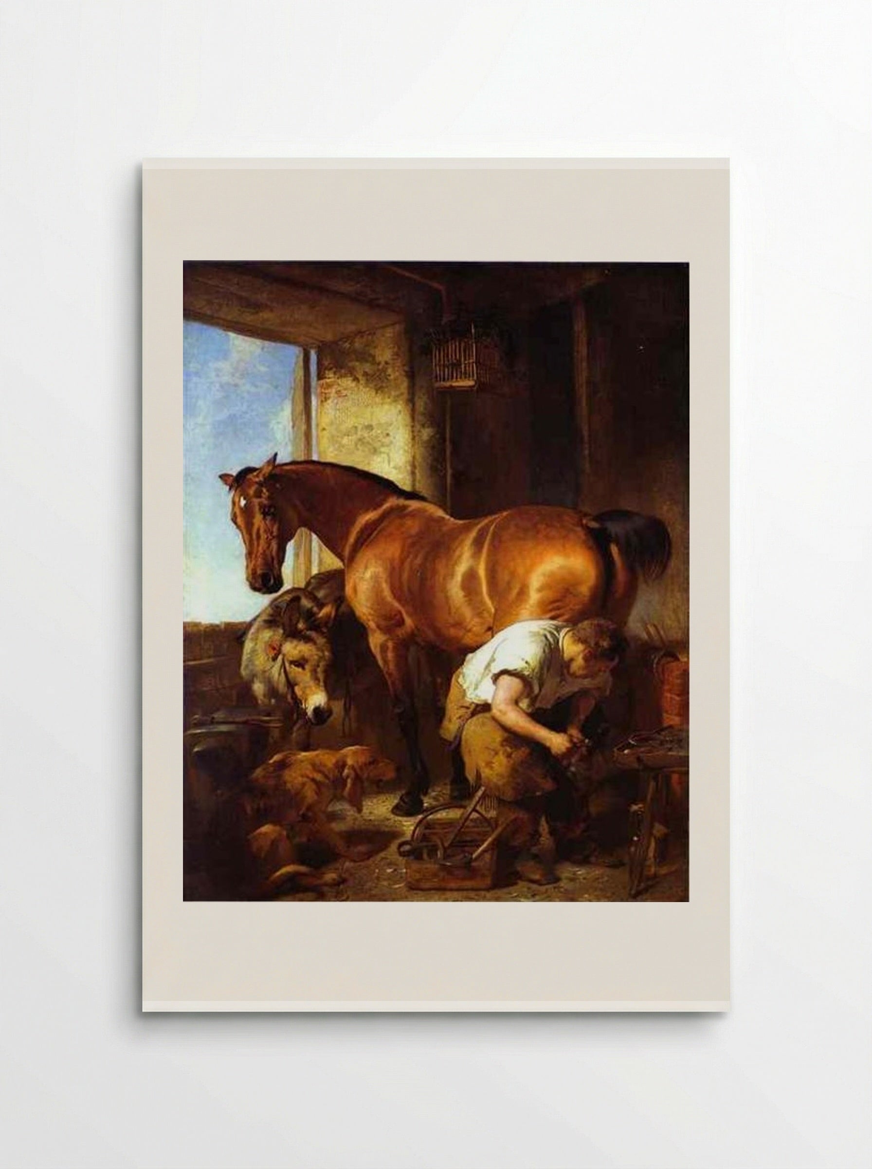 Shoeing - Edwin Henry Landseer - Poster