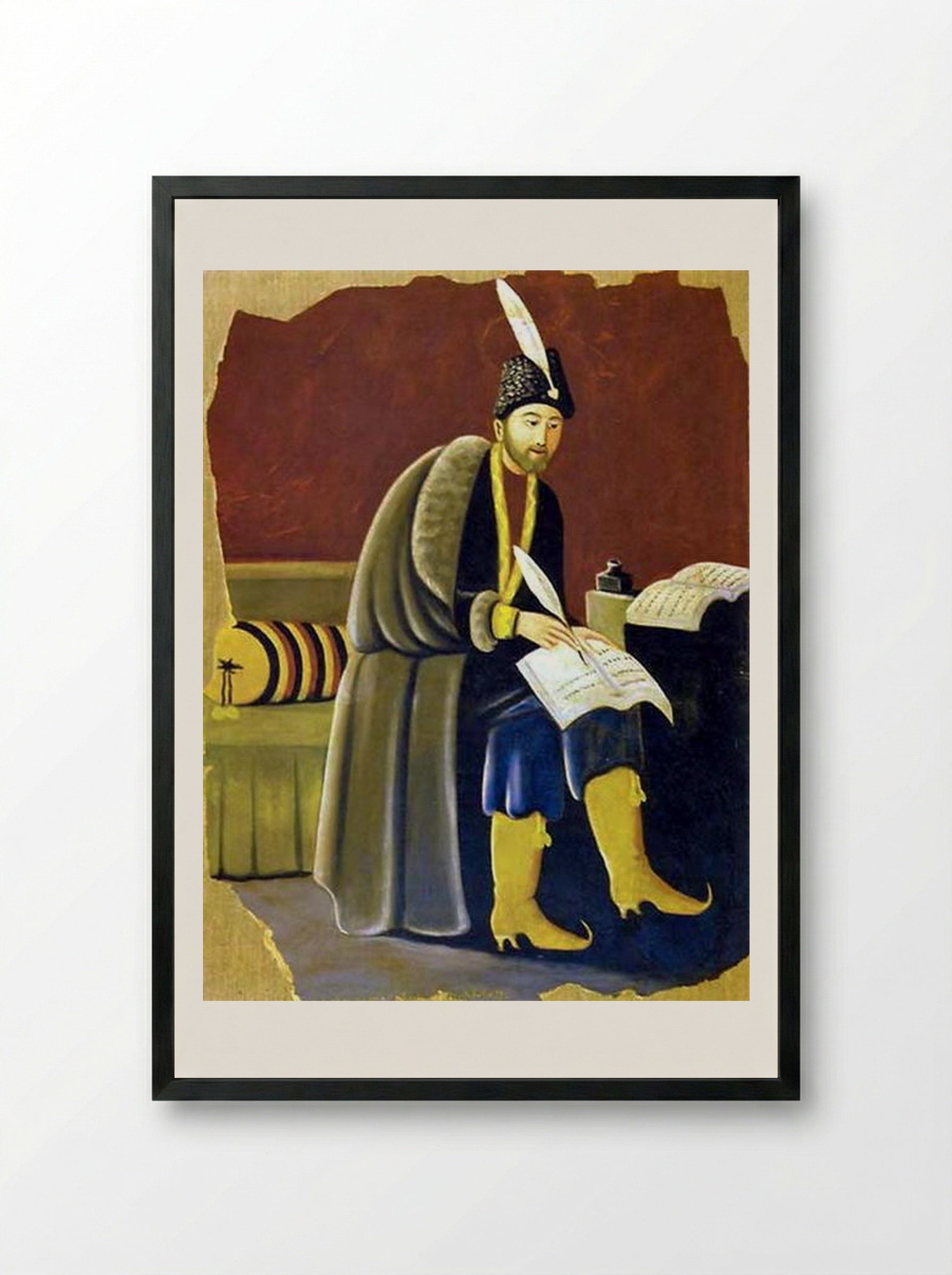 Shota Rustaveli - Niko Pirosmani - Framed Print Black