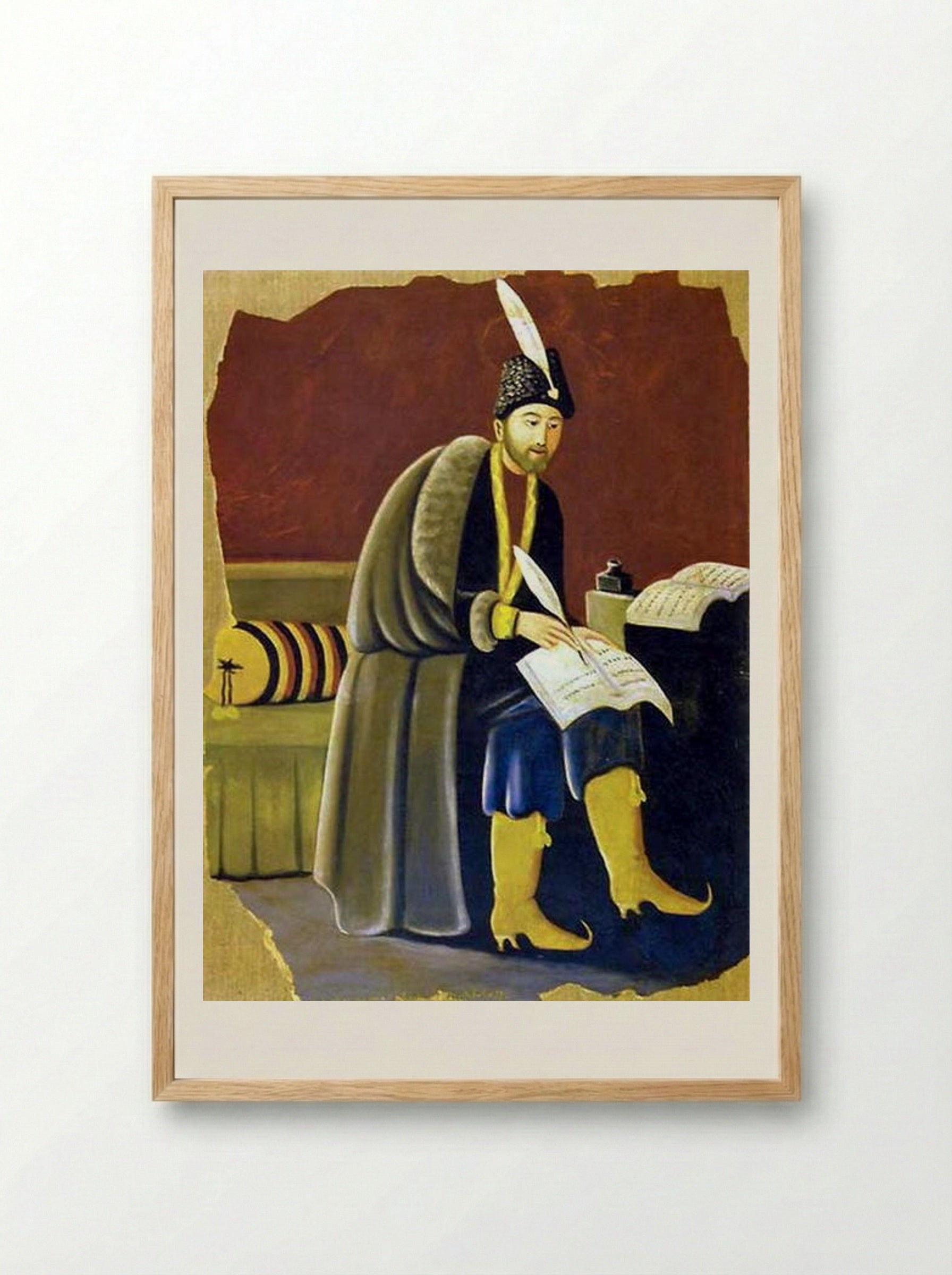 Shota Rustaveli - Niko Pirosmani - Framed Print Wood