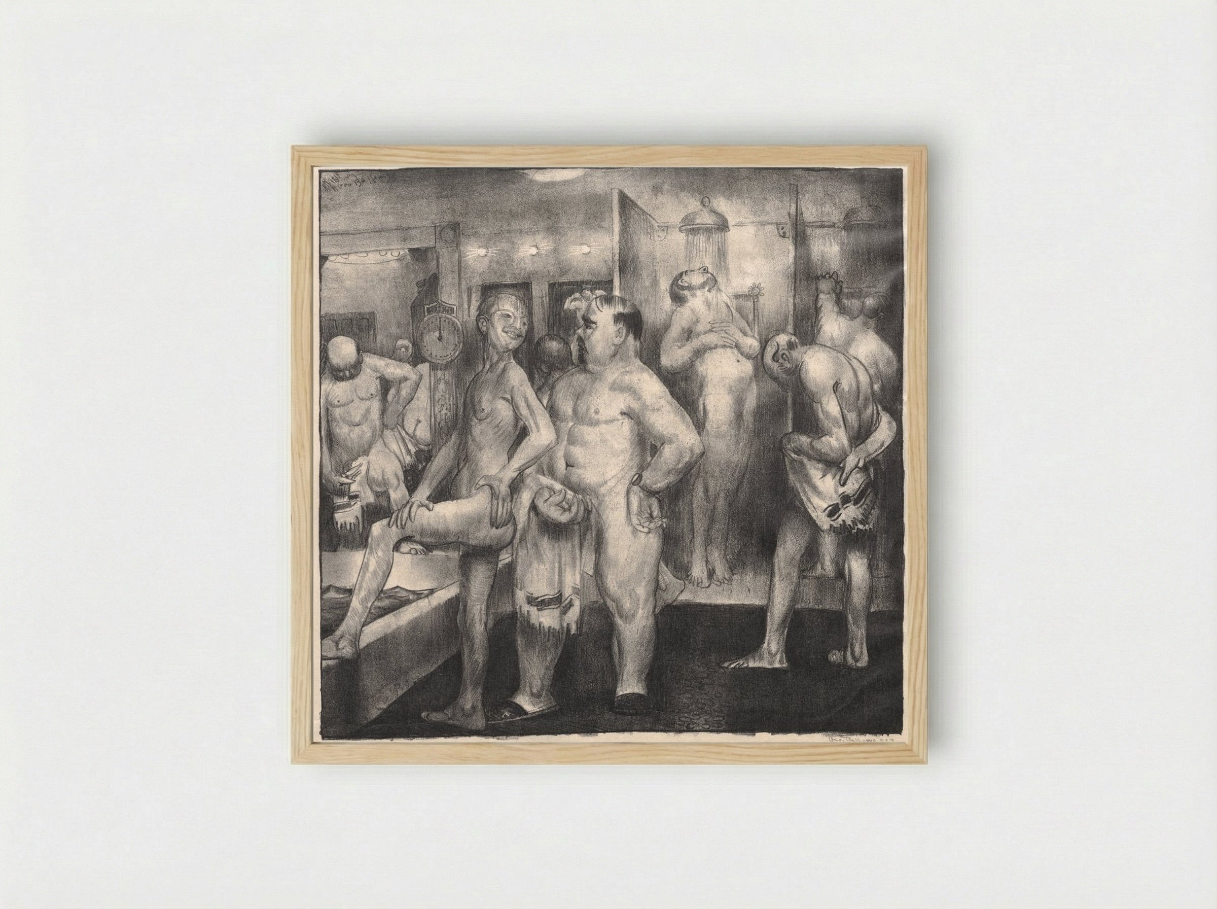 Shower-Bath - George Bellows - Framed Print Wood