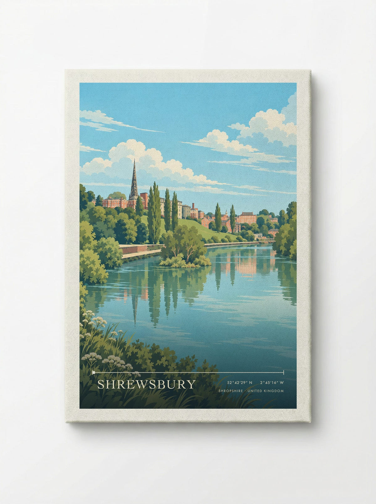 Shrewsbury, Shropshire | Travel Poster - Canvas