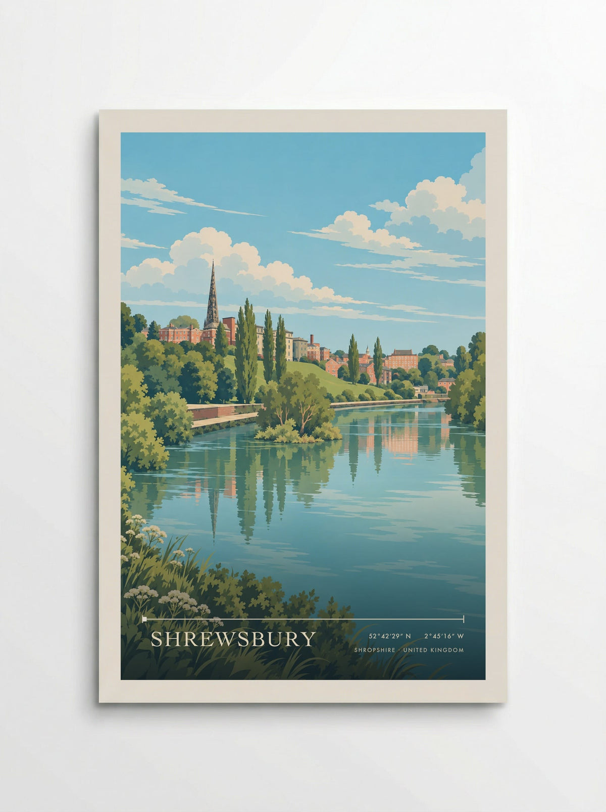 Shrewsbury, Shropshire | Travel Poster - Poster