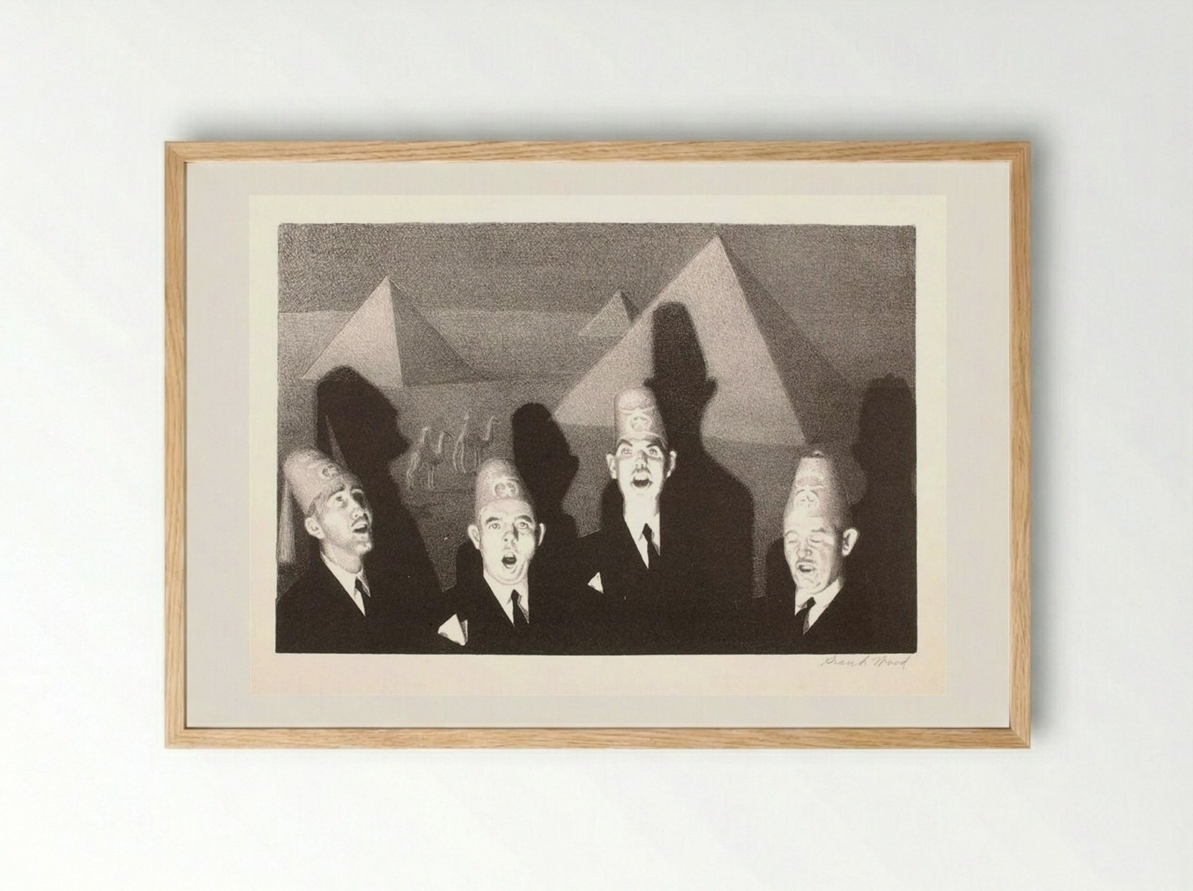 Shrine Quartet - Grant Wood - Framed Print Wood
