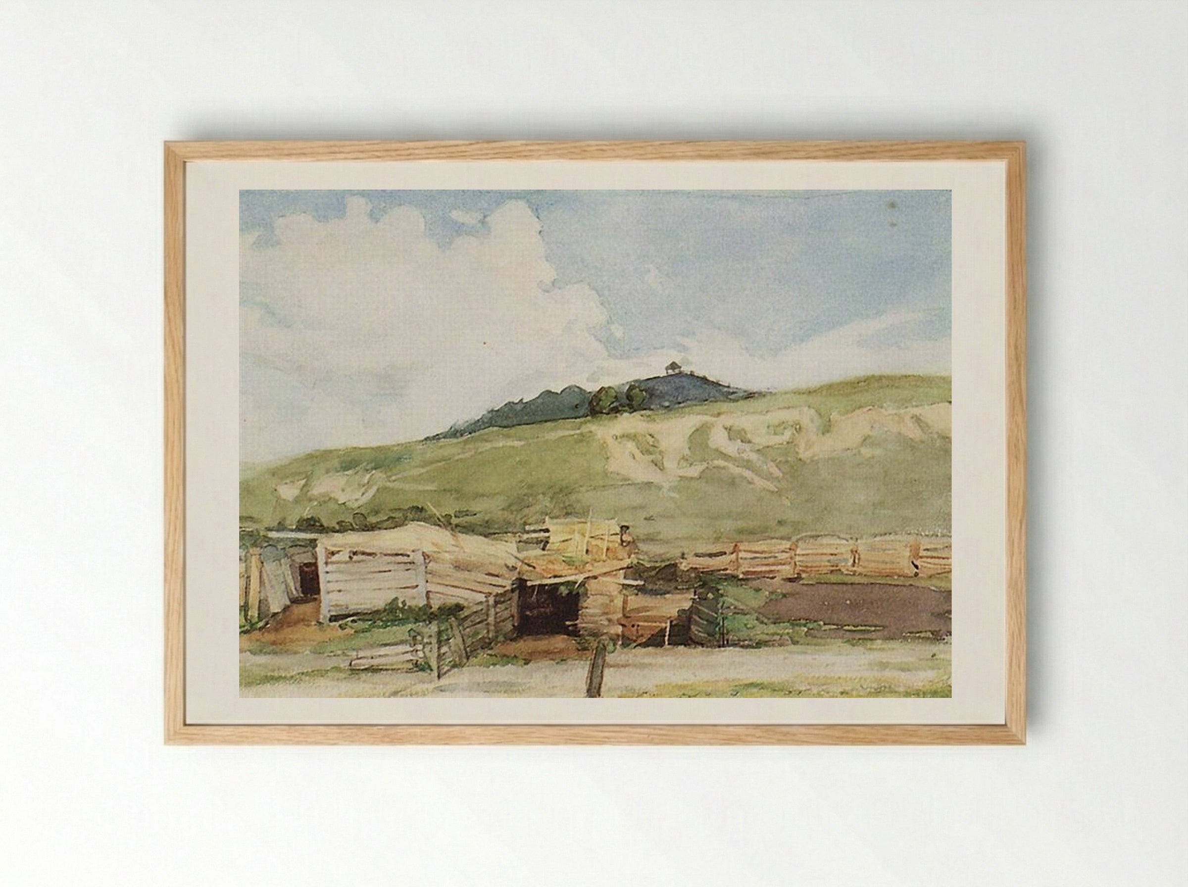 Siberian Landscape: Torgoshyno - Vasily Surikov - Framed Print Wood
