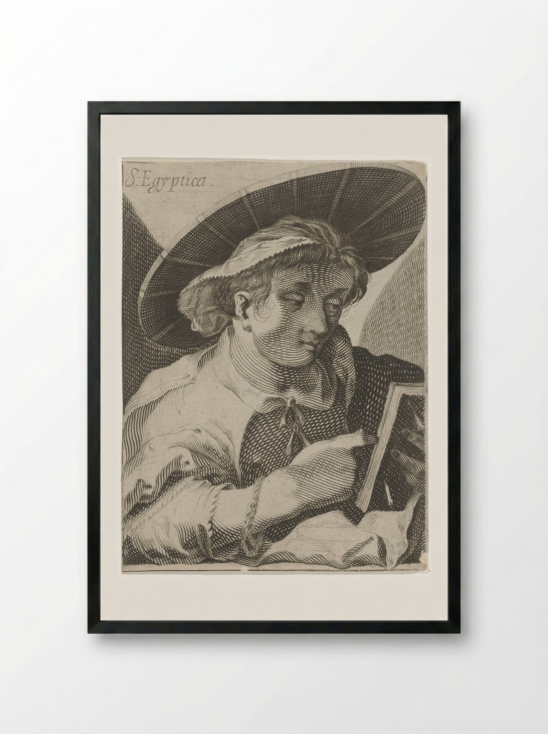 Sibille van Egypte - Simon Frisius - Framed Print Black