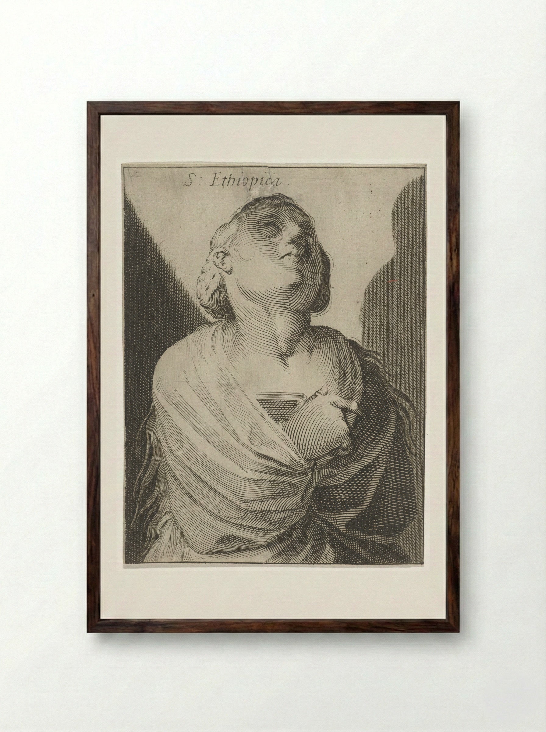 Sibille van Ethiopië - Simon Frisius - Framed Print Dark Wood