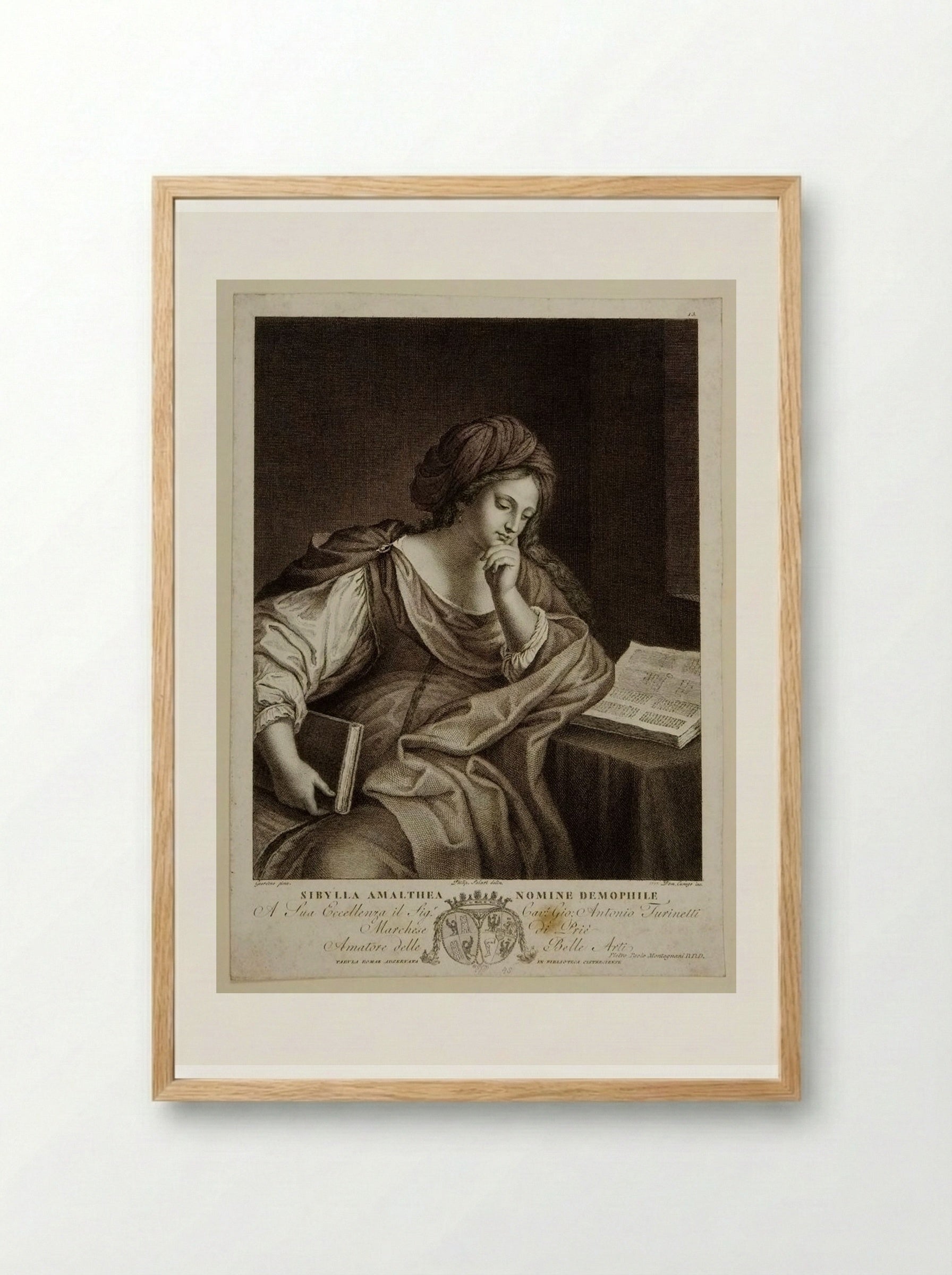 Sibylla Amalthea - Domenico Cunego - Framed Print Wood