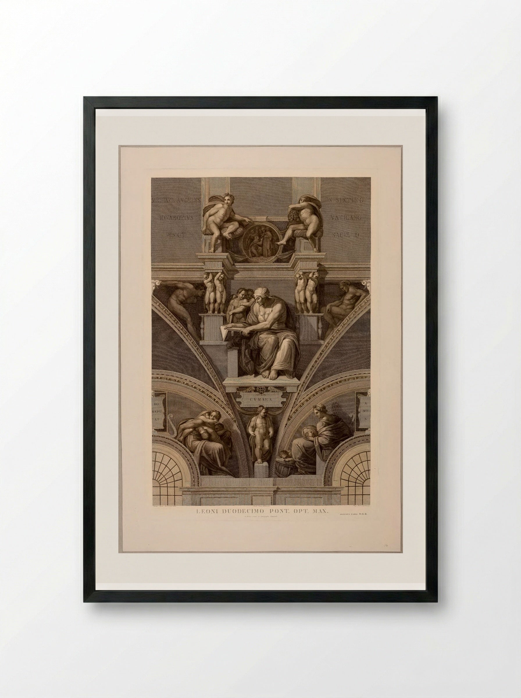 Sibylla Cumaea - Domenico Cunego - Framed Print Black