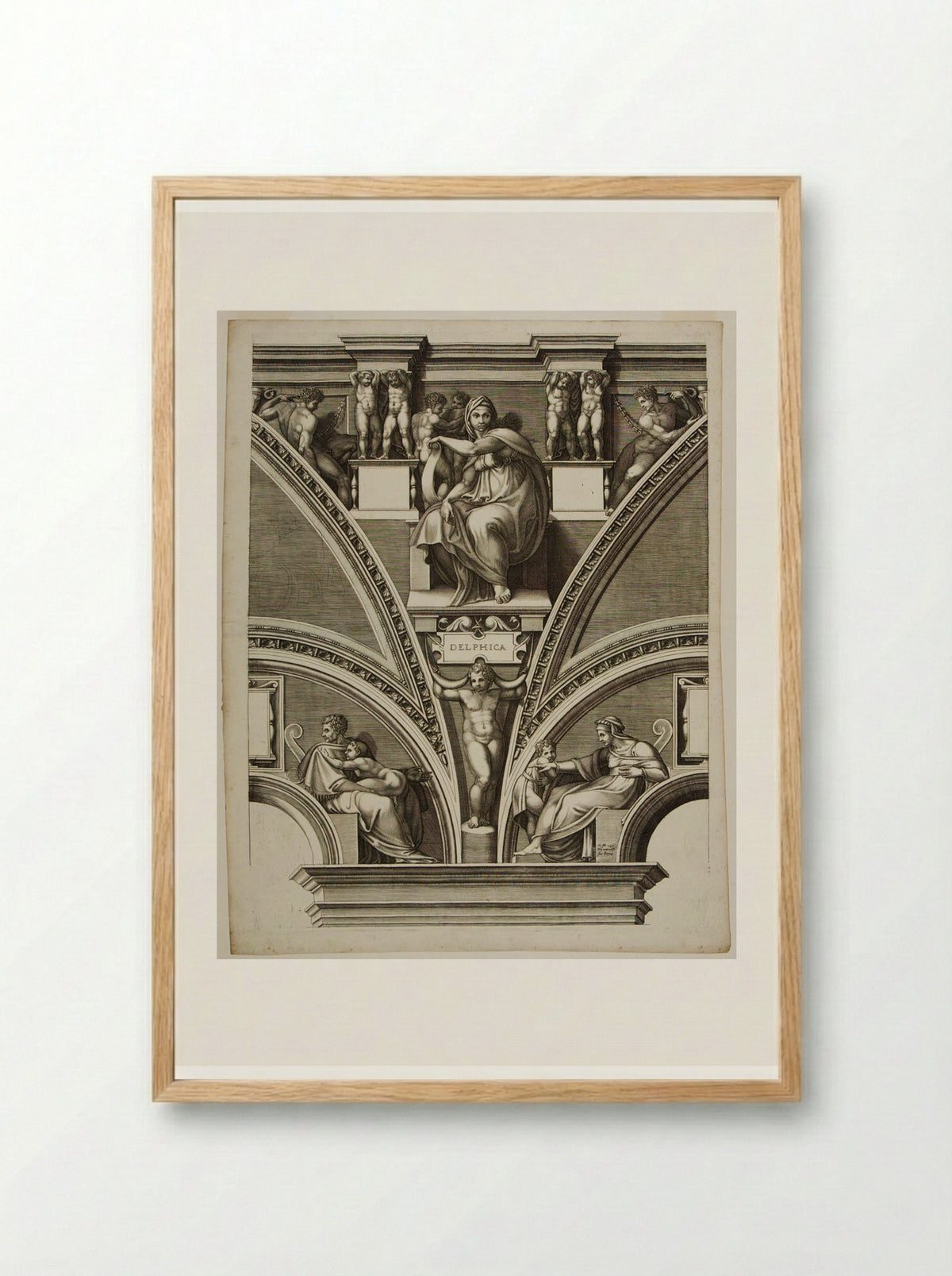 Sibylla Delphica - Giorgio Ghisi - Framed Print Wood