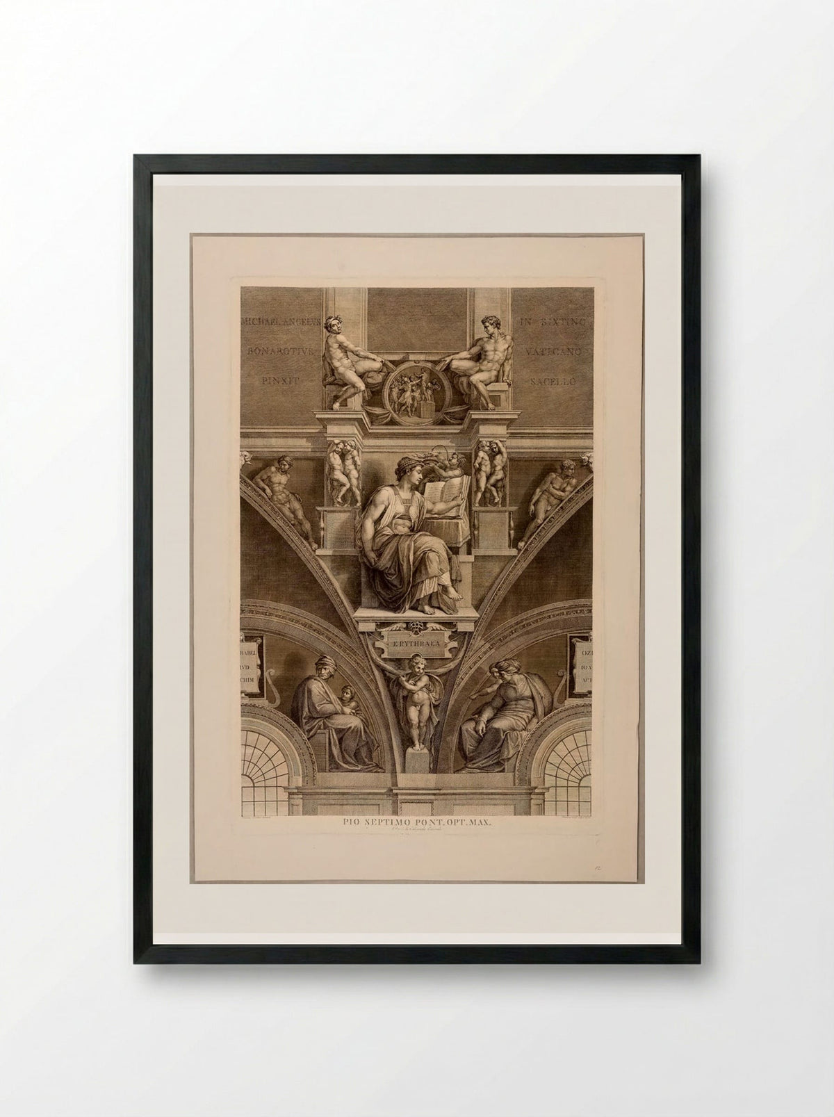 Sibylla Erythraea - Domenico Cunego - Framed Print Black