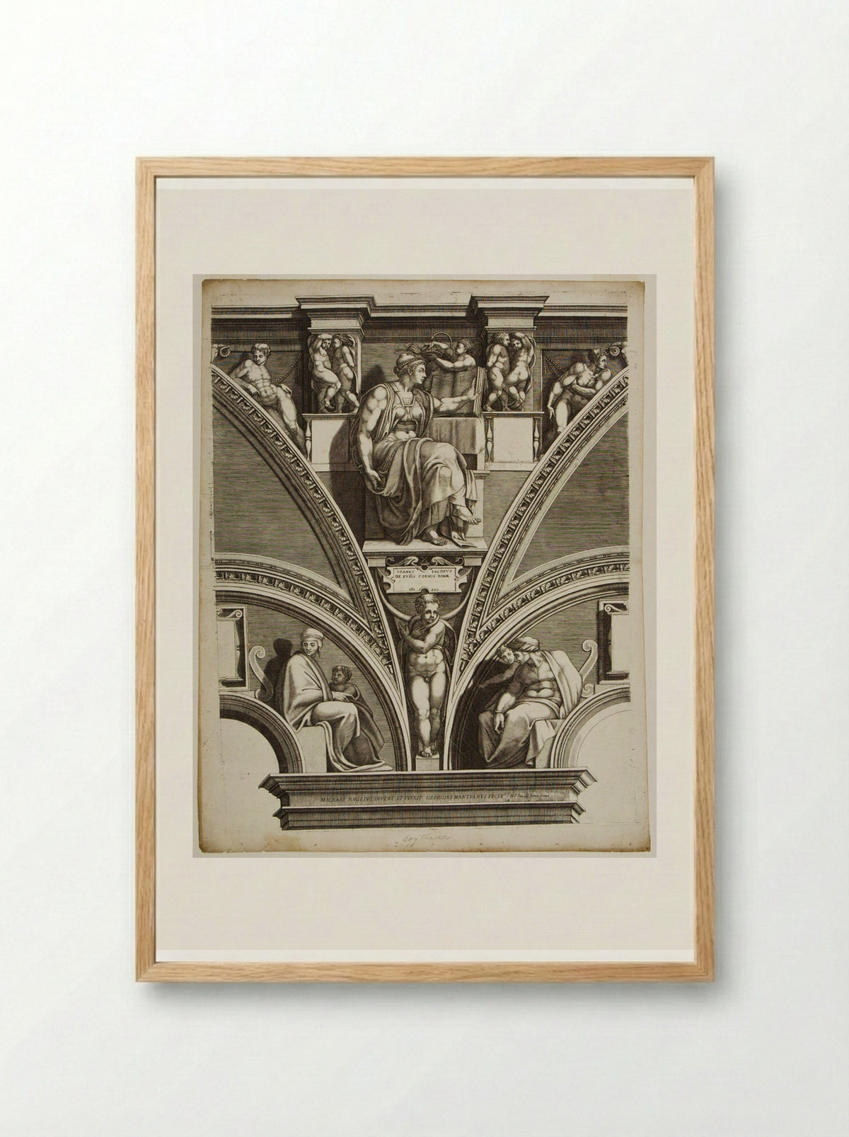 Sibylla Erythraea - Giorgio Ghisi - Framed Print Wood