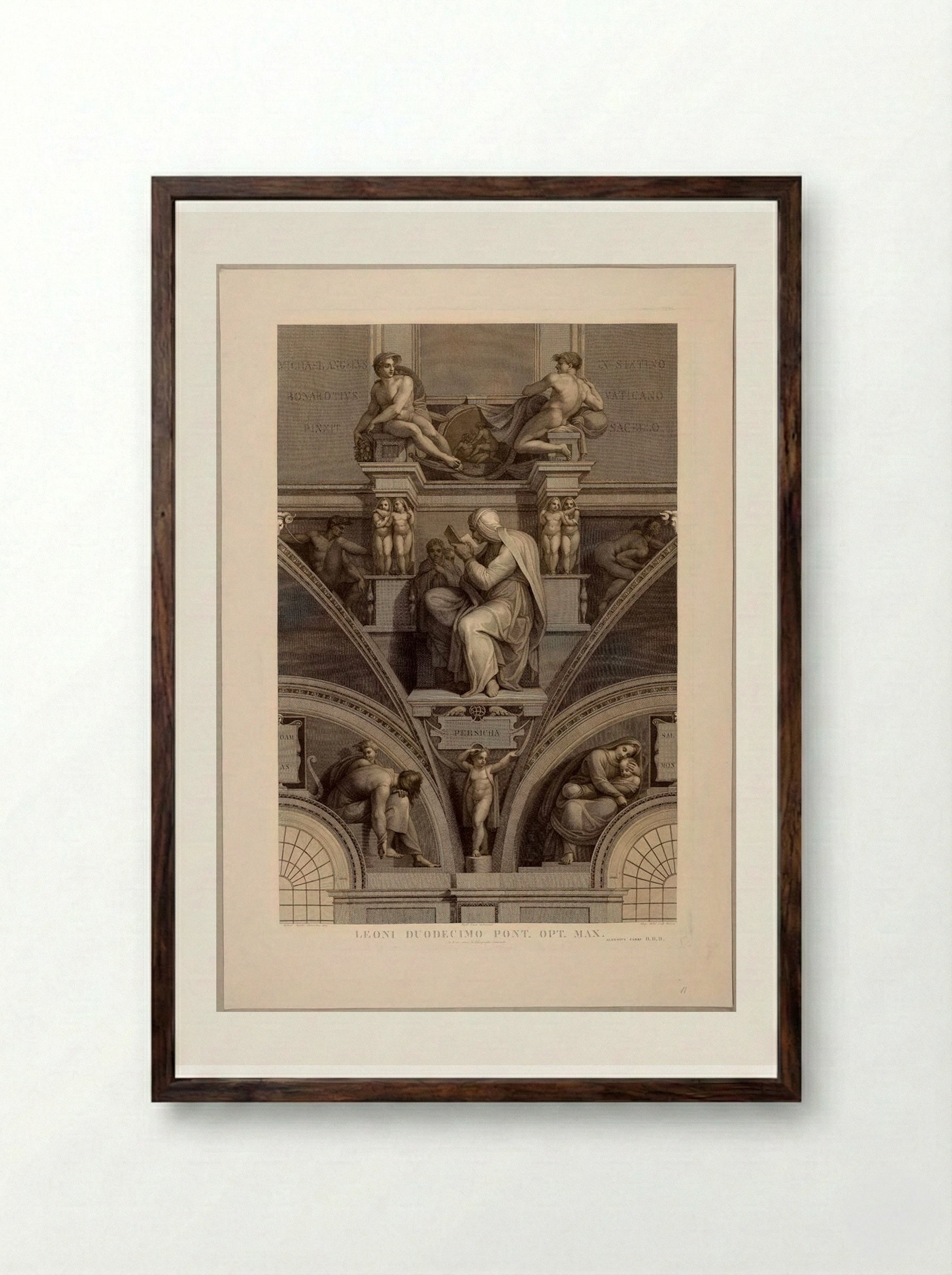 Sibylla Persica - Domenico Cunego - Framed Print Dark Wood