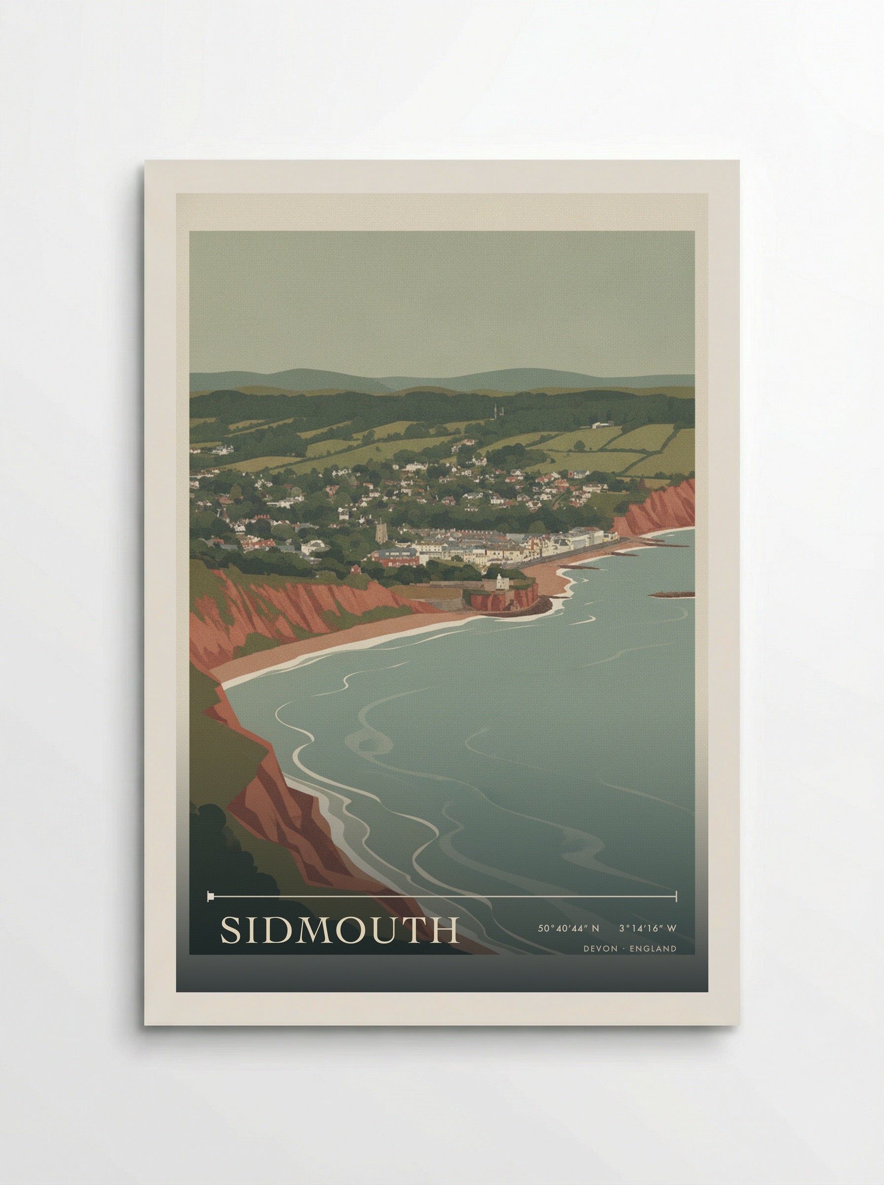 Sidmouth Devon England Travel Poster - Poster