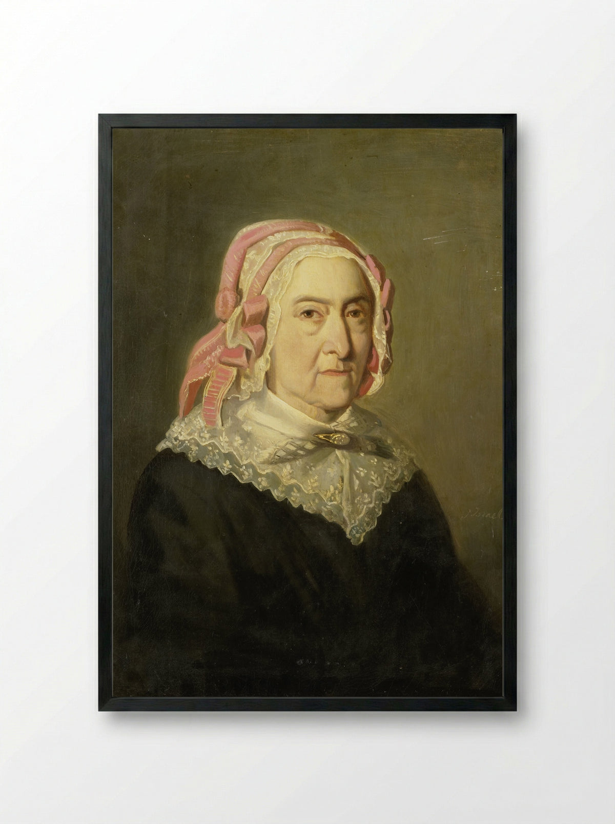 Sientje Nijkerk-Servaas at 90 Years Old - Jozef Israëls - Framed Print Black