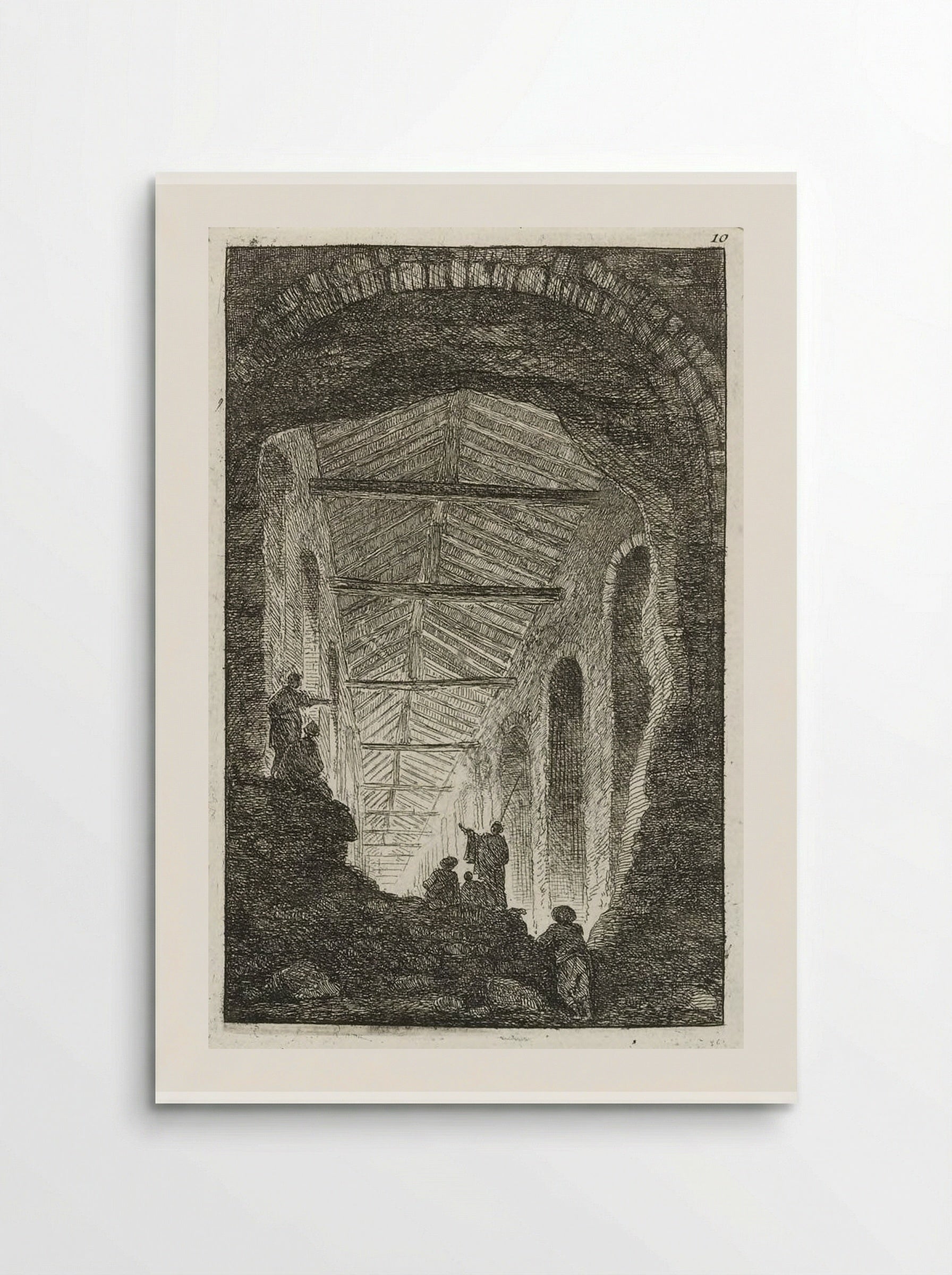 Sightseers within the Colosseum - Hubert Robert - Poster