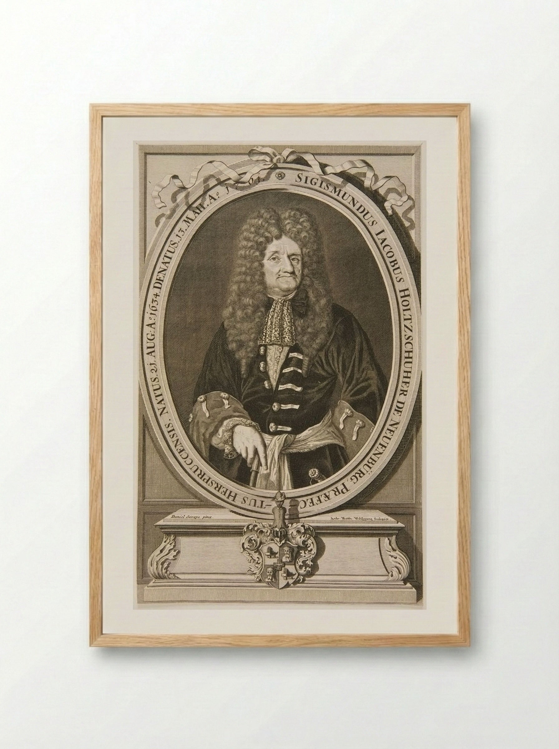 Sigismund Jakob Holzschuher - Andreas Matthäus Wolfgang - Framed Print Wood