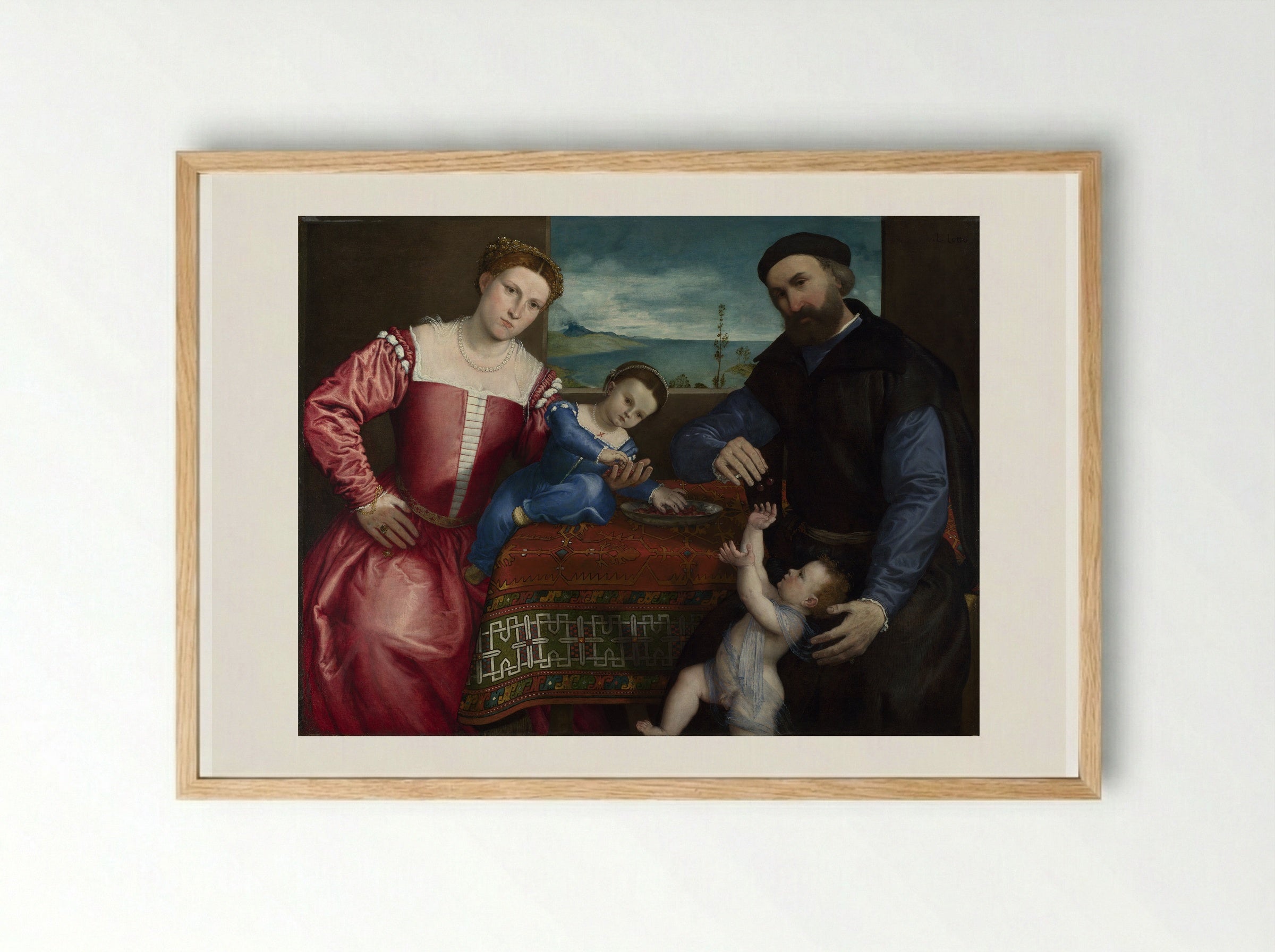 Signor Marsilio Cassotti and his Wife, Faustina - Lorenzo Lotto - Framed Print Wood